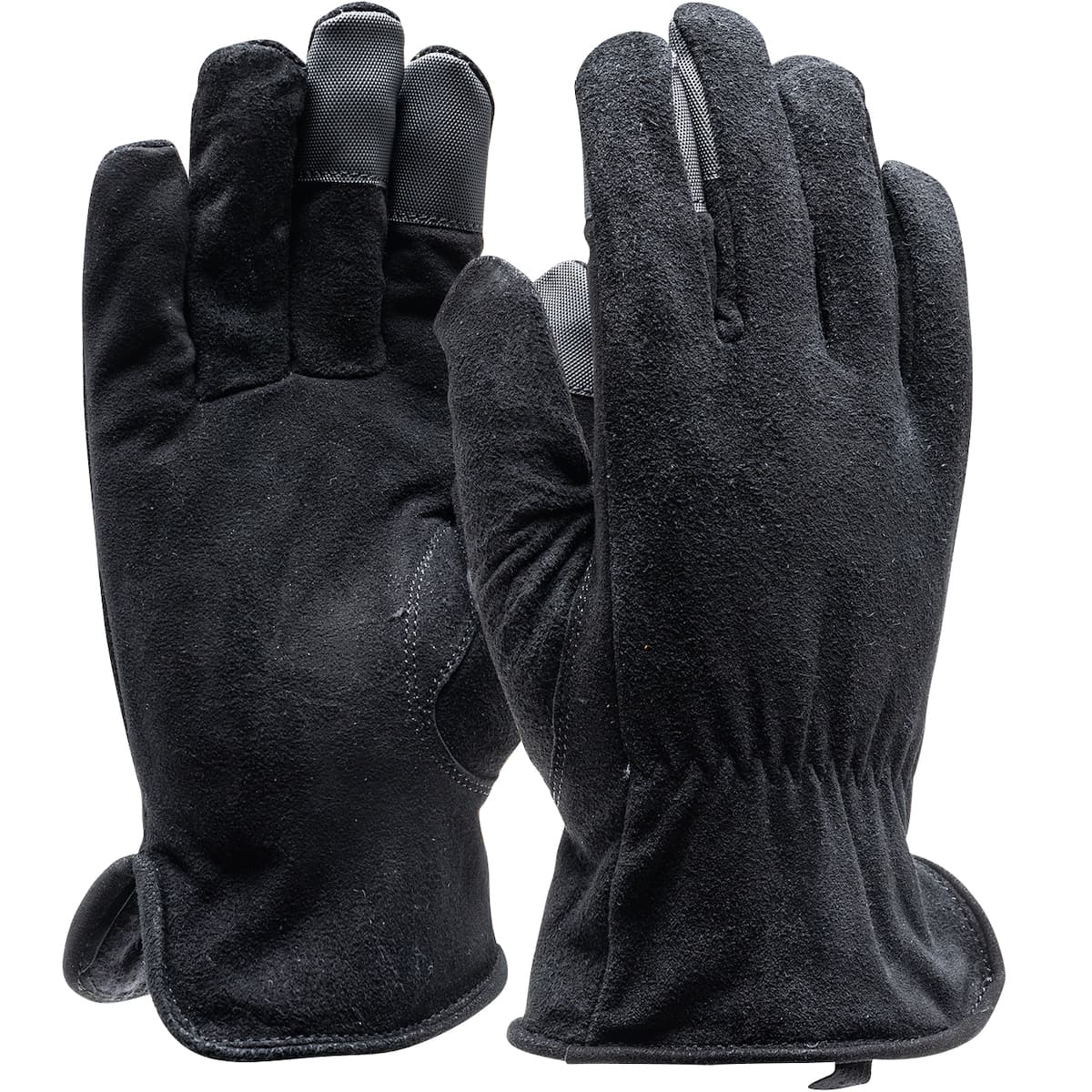 Black Suede Leather Drivers, Fleece Lined, Thinsulate