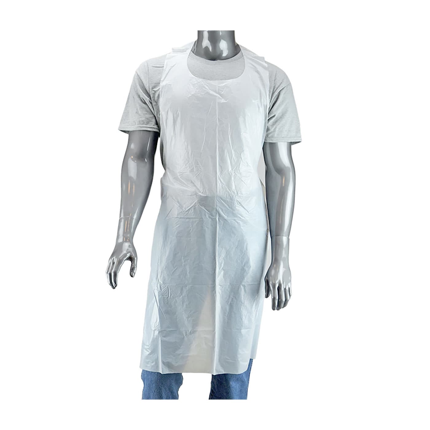 Single Use Apron - 46", White (DP-46) - 28" x 46