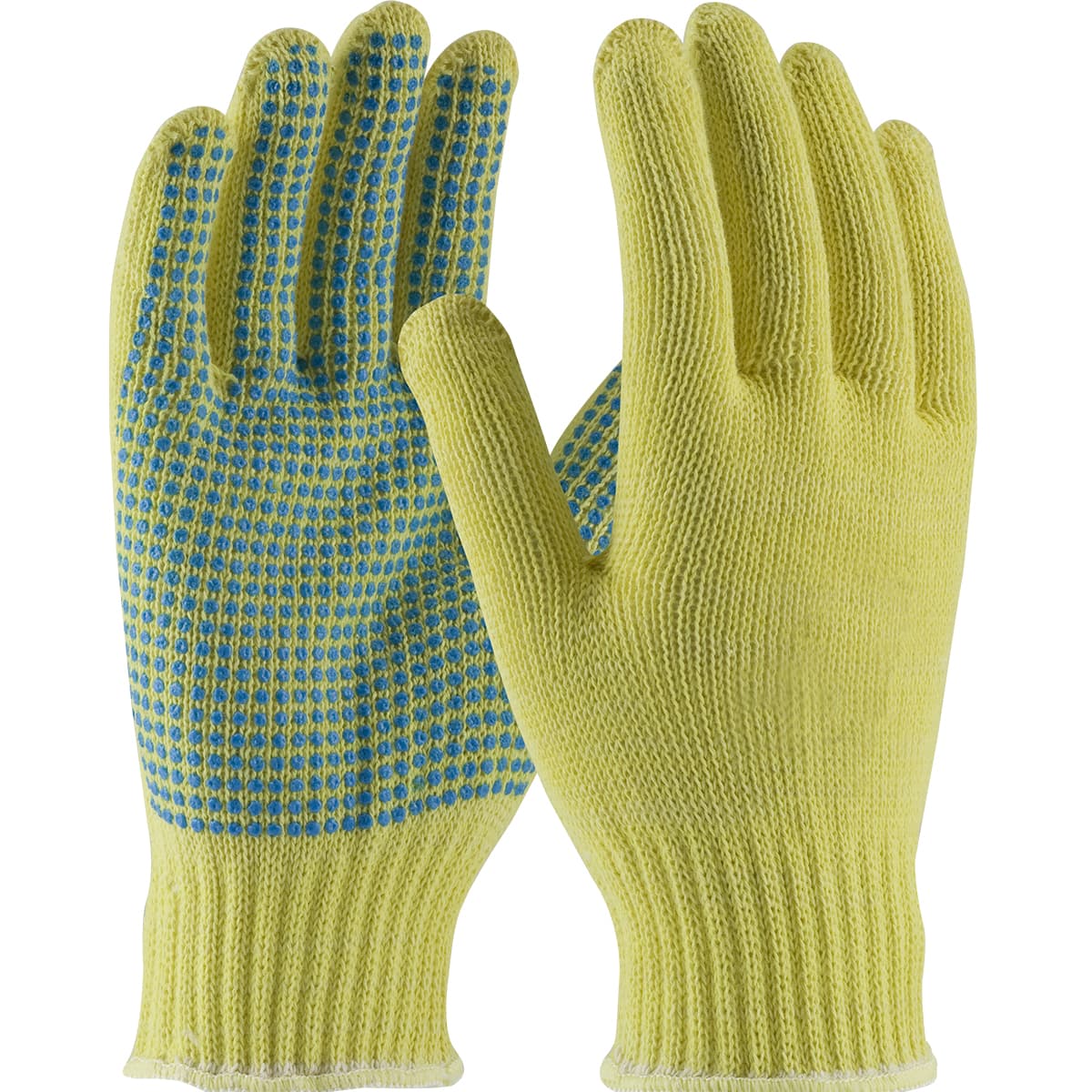 Kut Gard Seamless Knit DuPont Kevlar Glove with PVC Dot Grip - Medium Weight (08-K300PD)