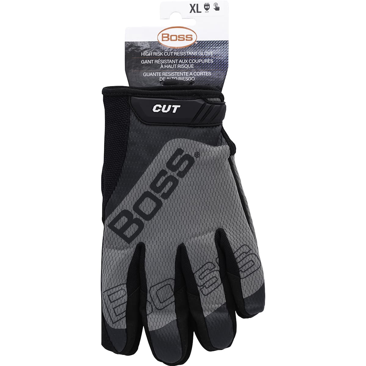 Boss Synthetic Microfiber Palm with Mesh Fabric Back and Para-Aramid Cut Lining (120-MC1225T)