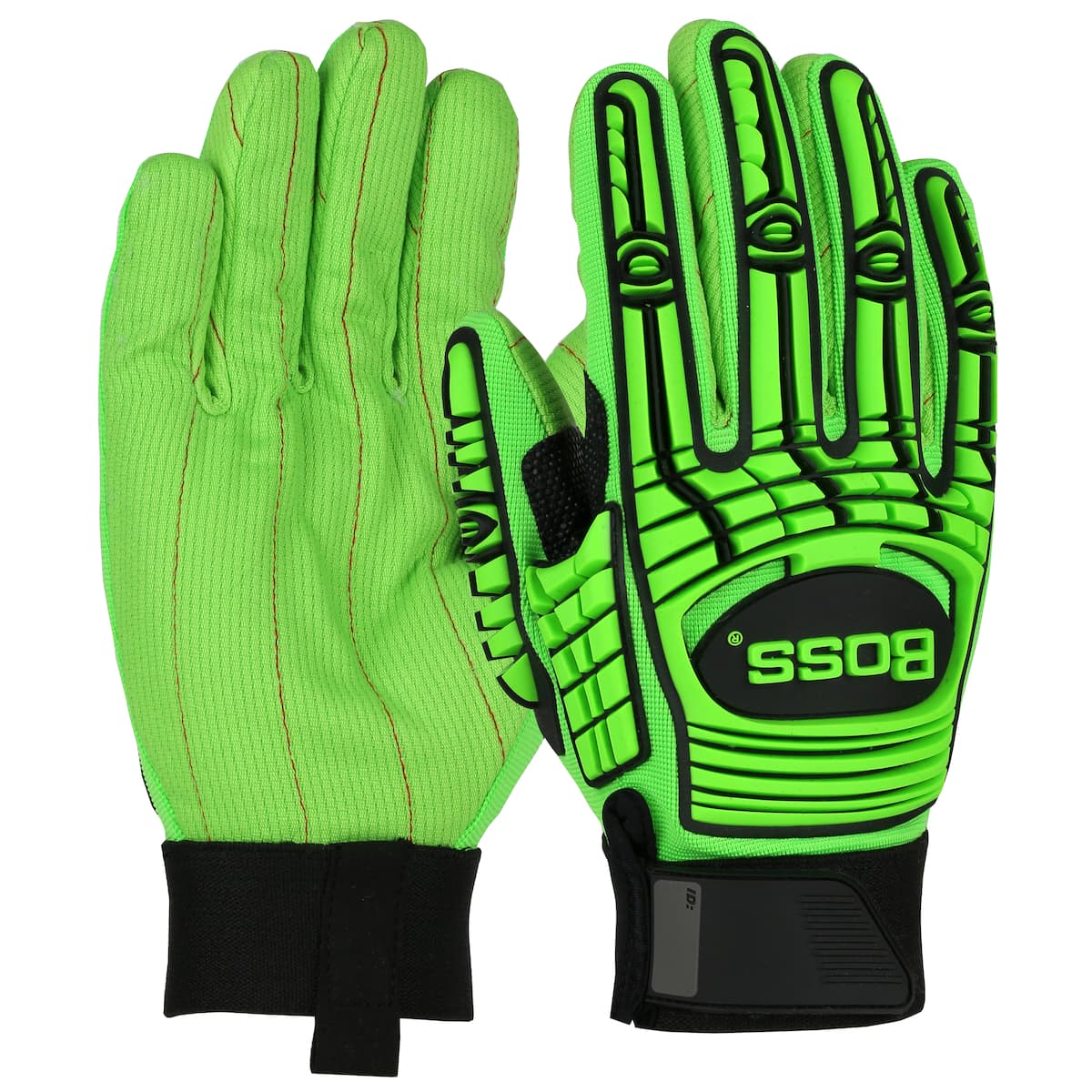 Boss Green Corded Cotton Palm and Spandex Back - TPR Impact Protection (120-MP2100)