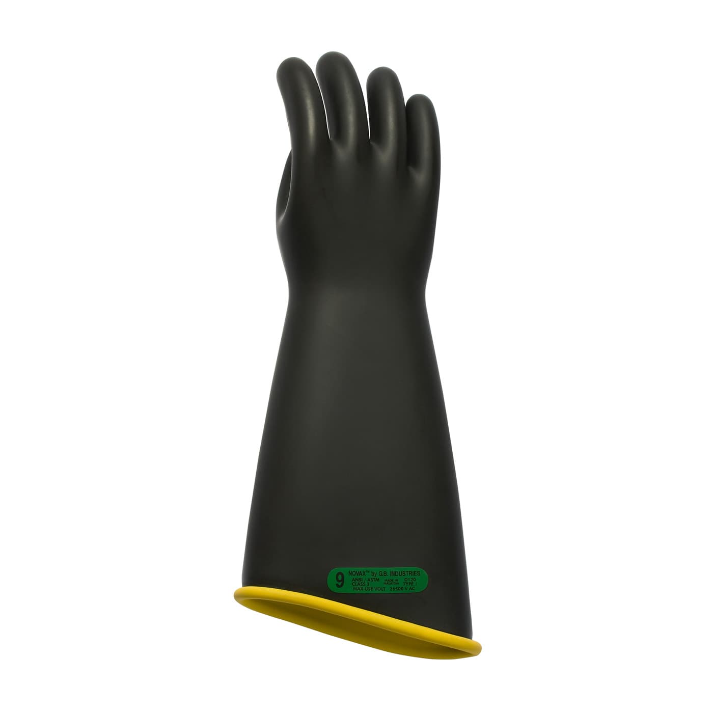 NOVAX Class 3 Rubber Insulating Glove with Contour Cuff - 18 inch (151-3-18)