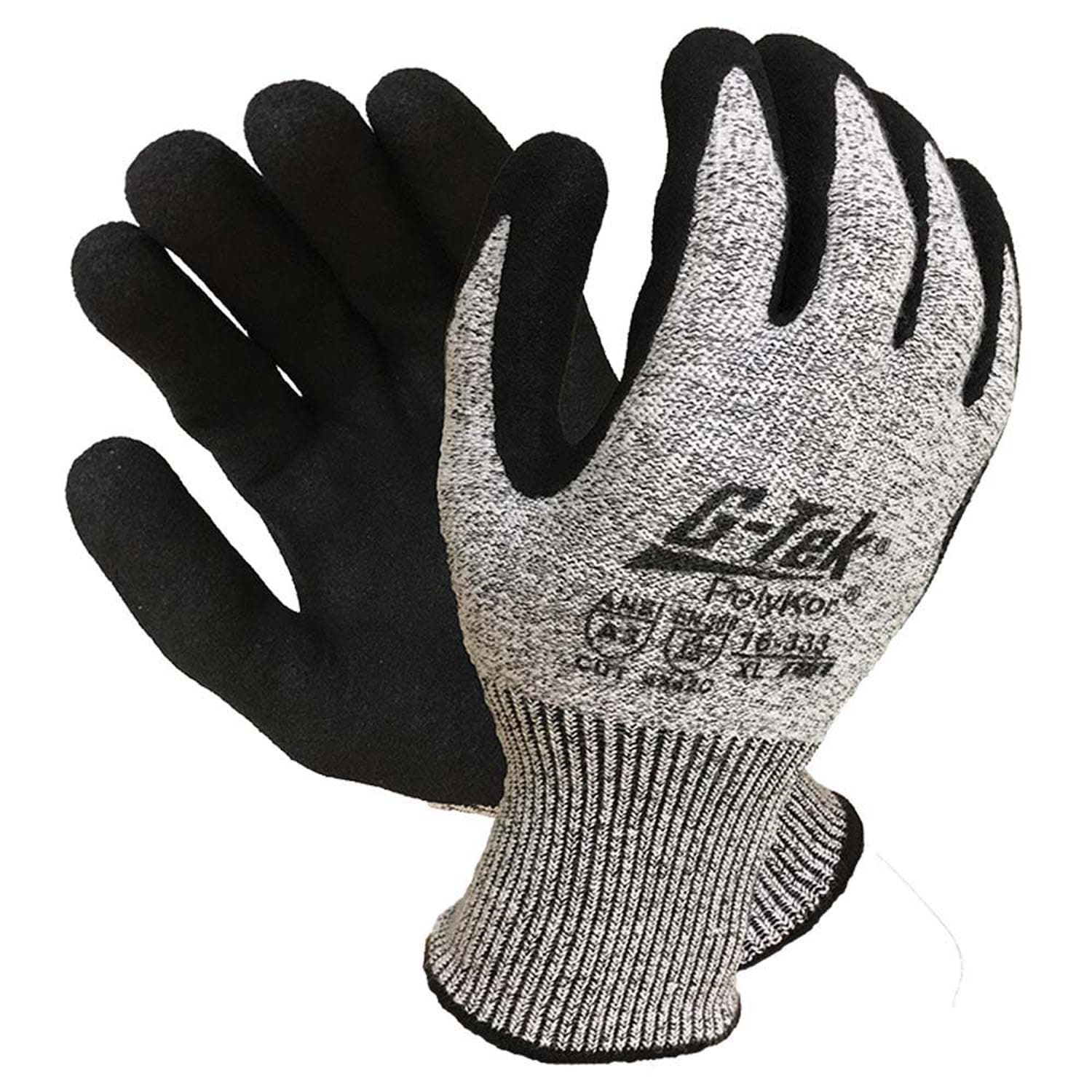 G-Tek PolyKor Seamless Knit PolyKor Blended Glove with Nitrile Coated MicroSurface Grip on Palm & Fingers (16-333)_3