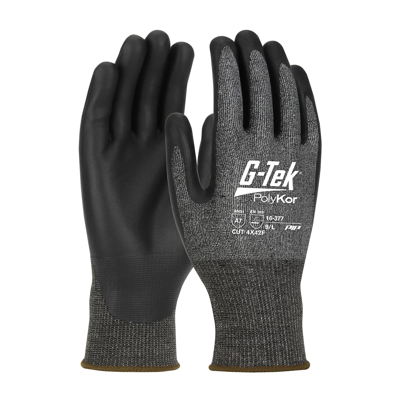 G-Tek PolyKor X7 Seamless Knit PolyKor X7 Blended Glove with NeoFoam Coated Palm & Fingers - Touchscreen Compatible (16-377)
