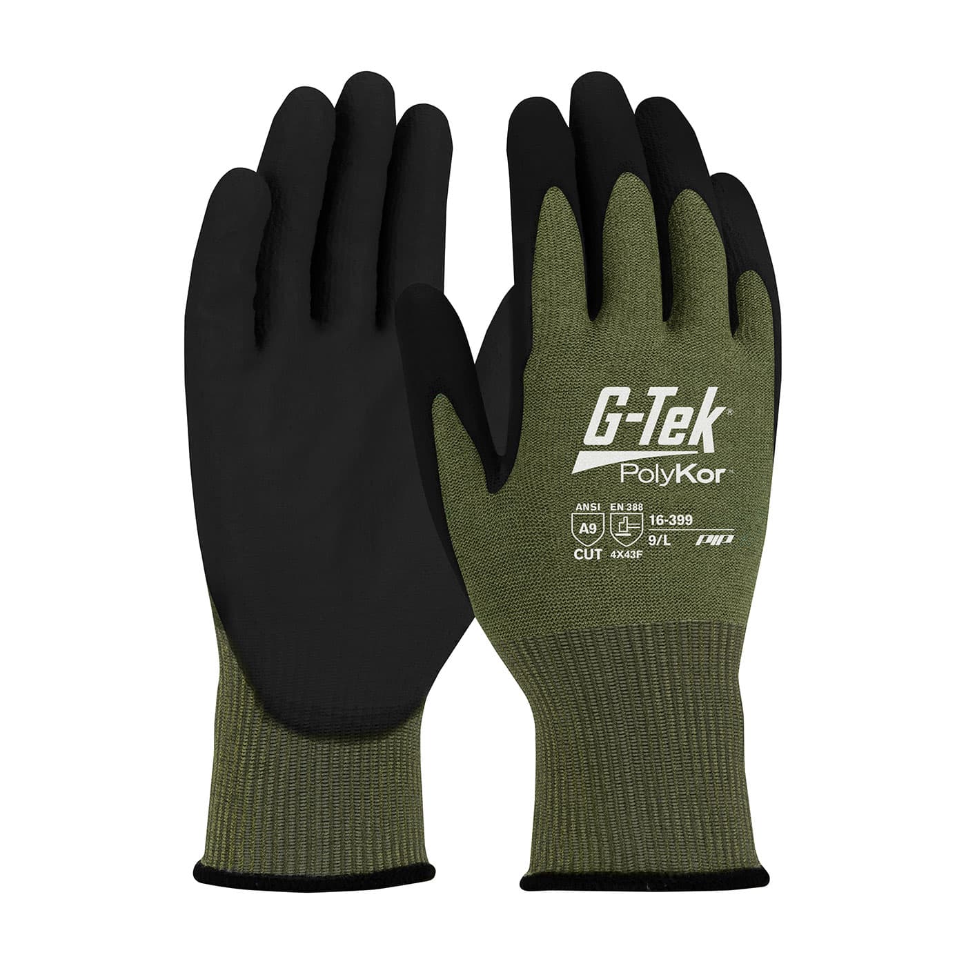 G-Tek PolyKor X7 Seamless Knit PolyKor X7 Blended Glove with NeoFoam Coated MicroSurface Grip on Palm & Fingers - Touchscreen Compatible (16-399)