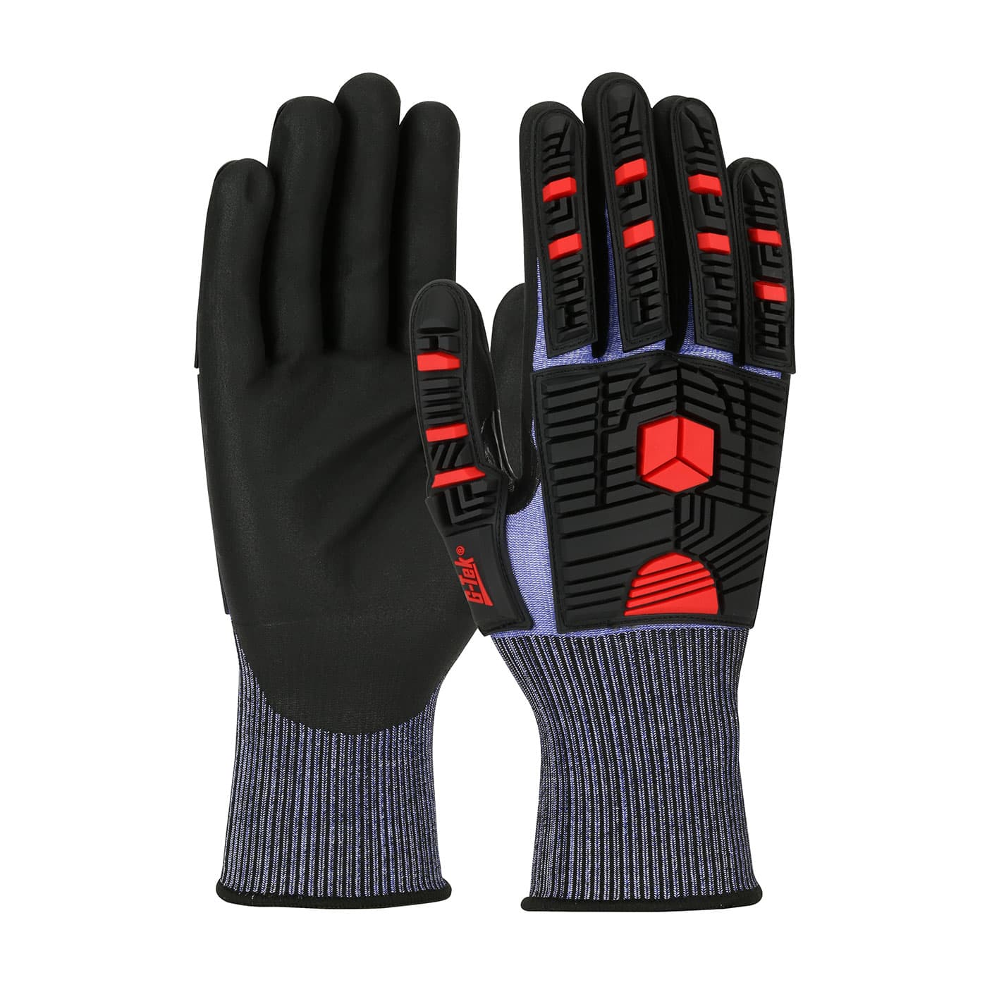 G-Tek PolyKor X7 Seamless Knit PolyKor X7 Blended Glove with Impact Protection and NeoFoam Coated Palm & Fingers (16-MP585)