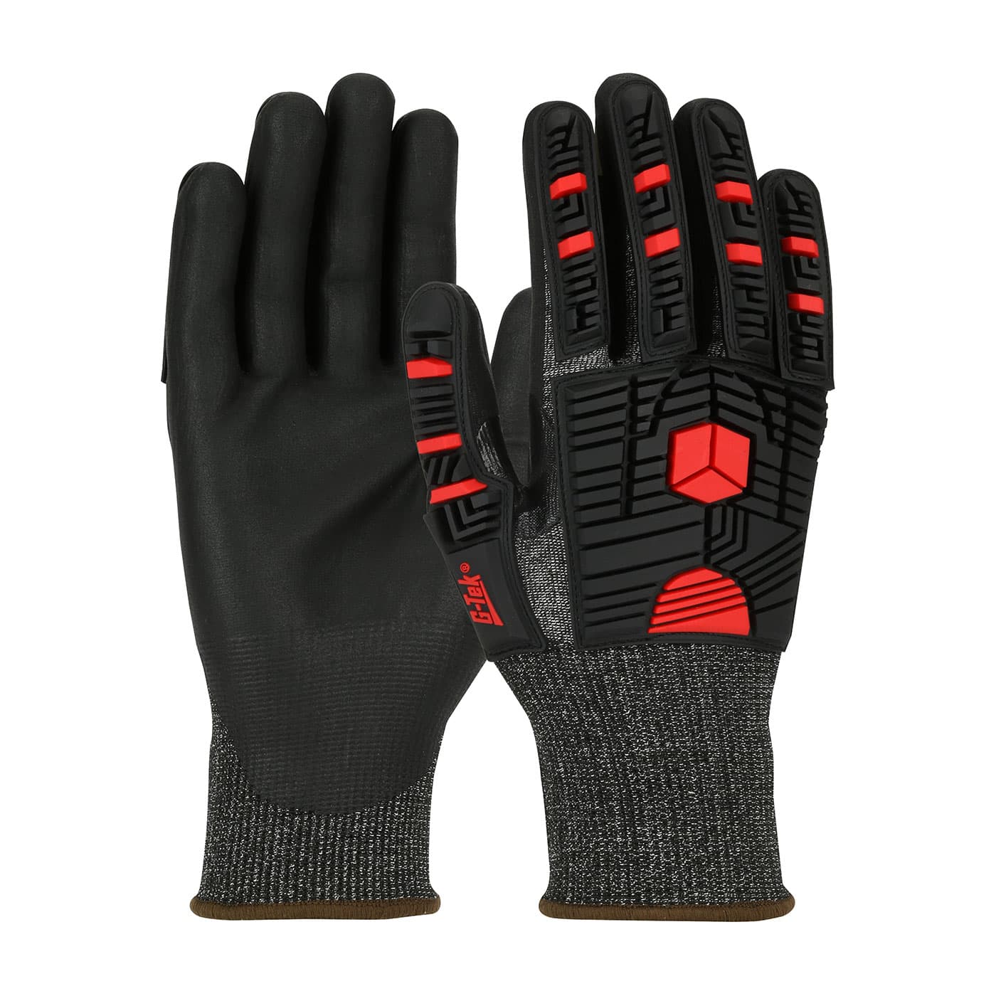 G-Tek PolyKor X7 Seamless Knit PolyKor X7 Blended Glove with Impact Protection and NeoFoam Coated Palm & Fingers (16-MP785)