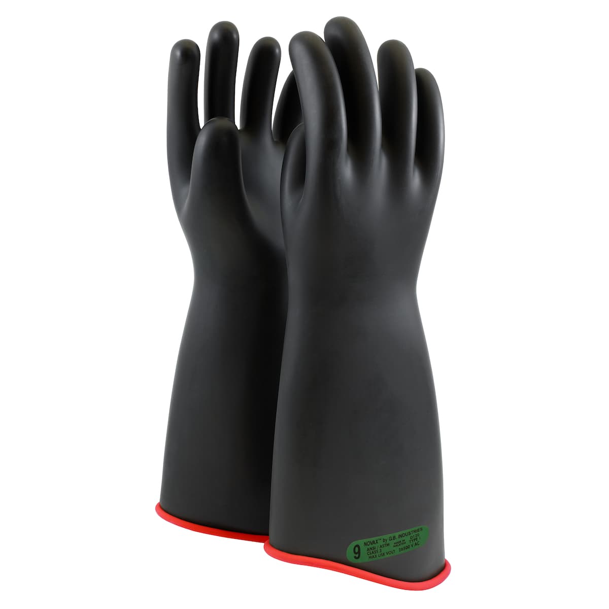NOVAX Class 3 Rubber Insulating Glove with Contour Cuff - 18 inch (162-3-18)