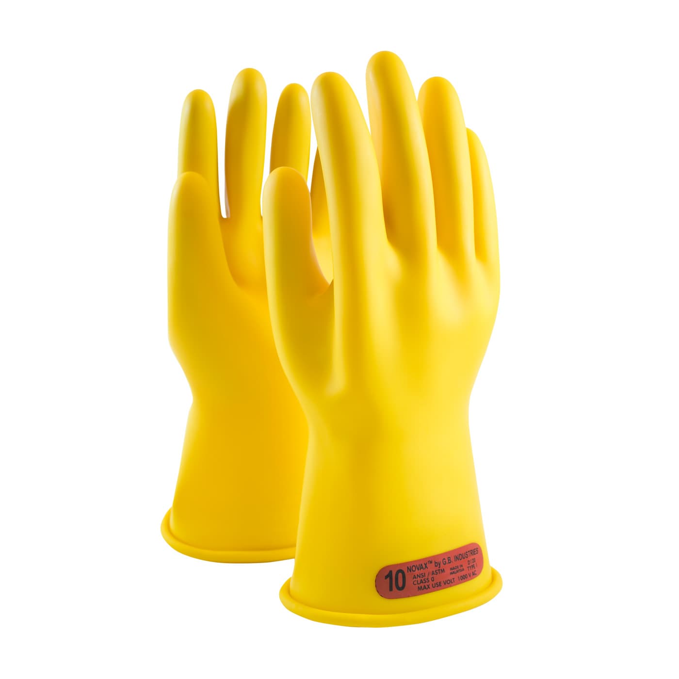 NOVAX Class 0 Rubber Insulating Glove with Straight Cuff - 11 inch (170-0-11)