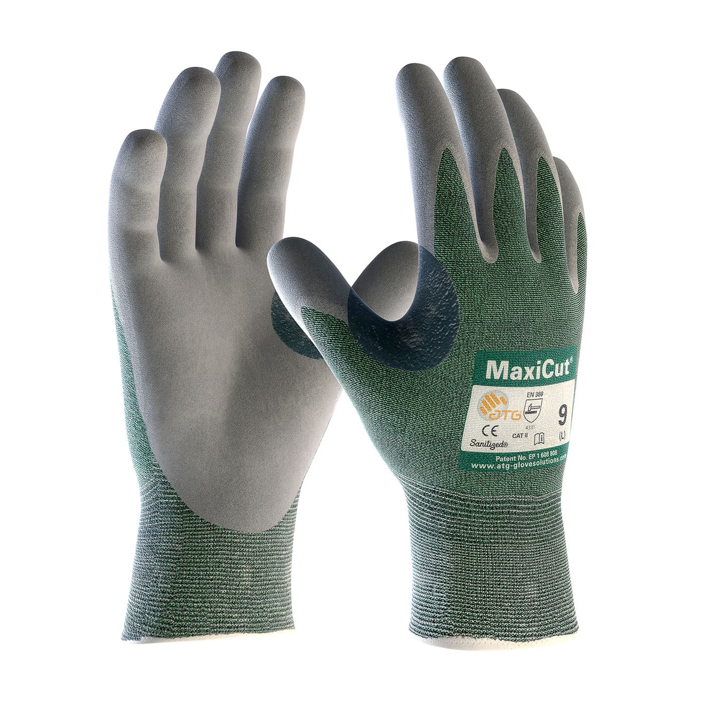 MaxiCut Seamless Knit Engineered Yarn Glove with Nitrile Coated MicroFoam Grip on Palm & Fingers (18-570)