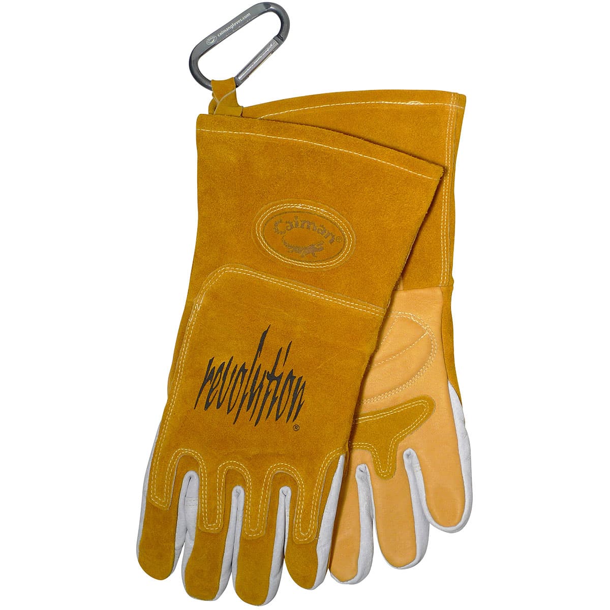 Caiman Premium Pig Grain MIG/Stick Welder's Glove with FR Cotton Fleece Lining and Heat Shield (1812)