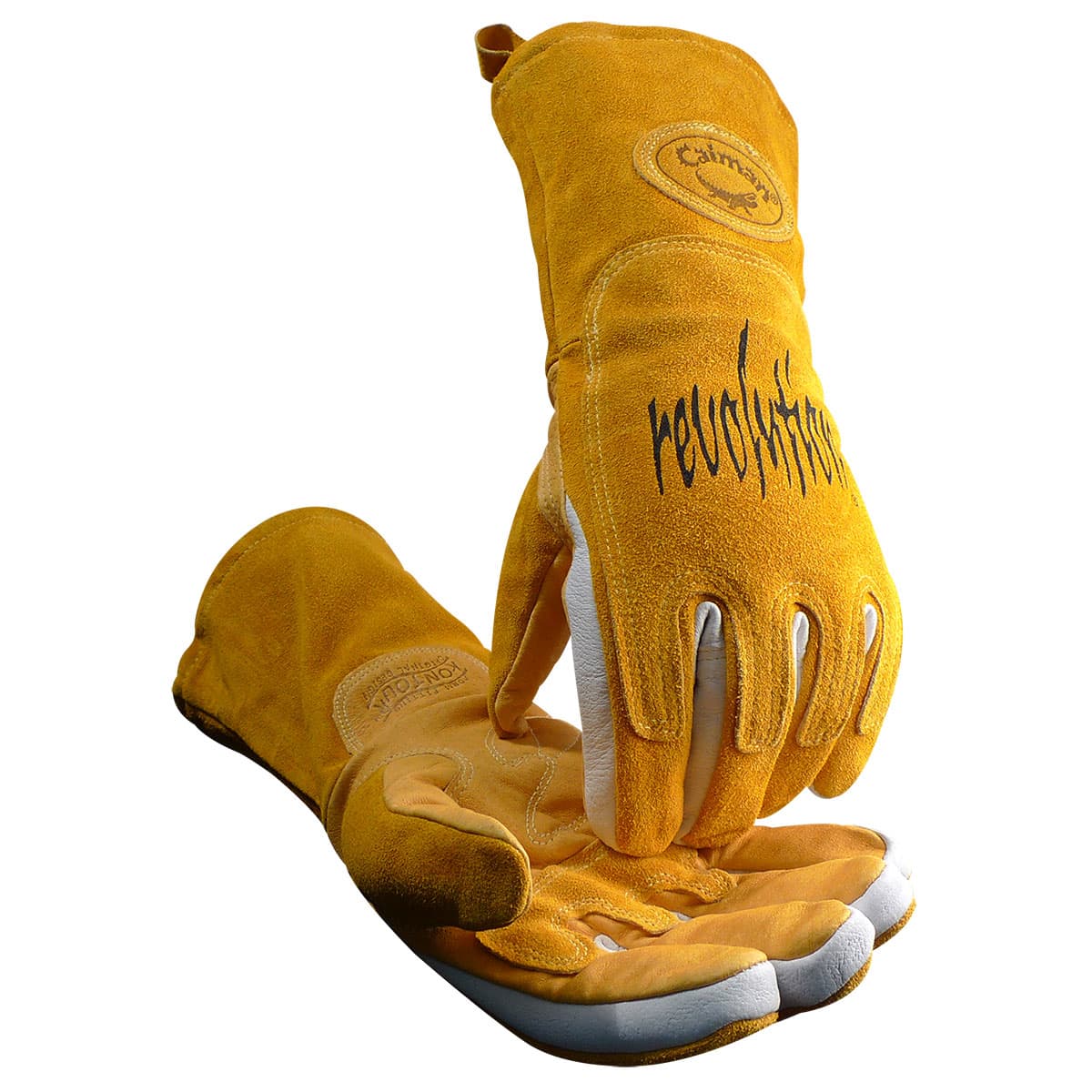 Caiman Premium Pig Grain MIG/Stick Welder's Glove with FR Cotton Fleece Lining and Heat Shield (1812)_1