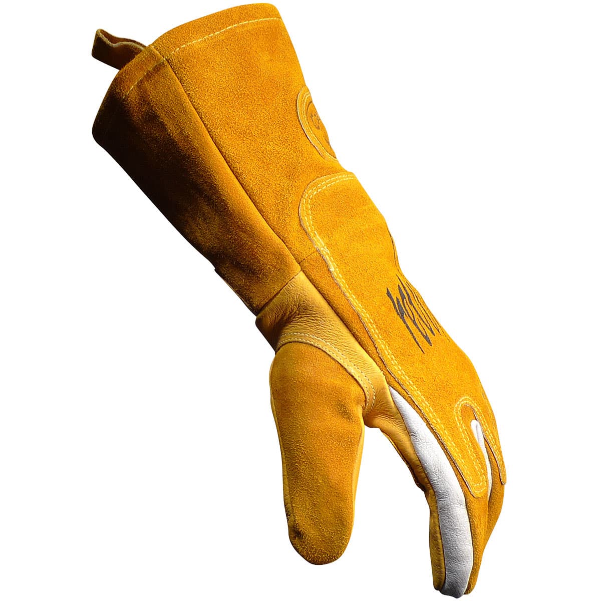 Caiman Premium Pig Grain MIG/Stick Welder's Glove with FR Cotton Fleece Lining and Heat Shield (1812)_4