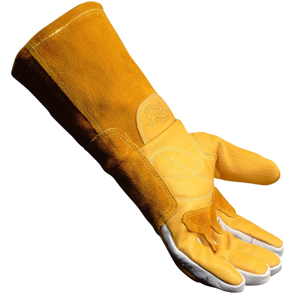 Caiman Premium Pig Grain MIG/Stick Welder's Glove with FR Cotton Fleece Lining and Heat Shield (1812)_5