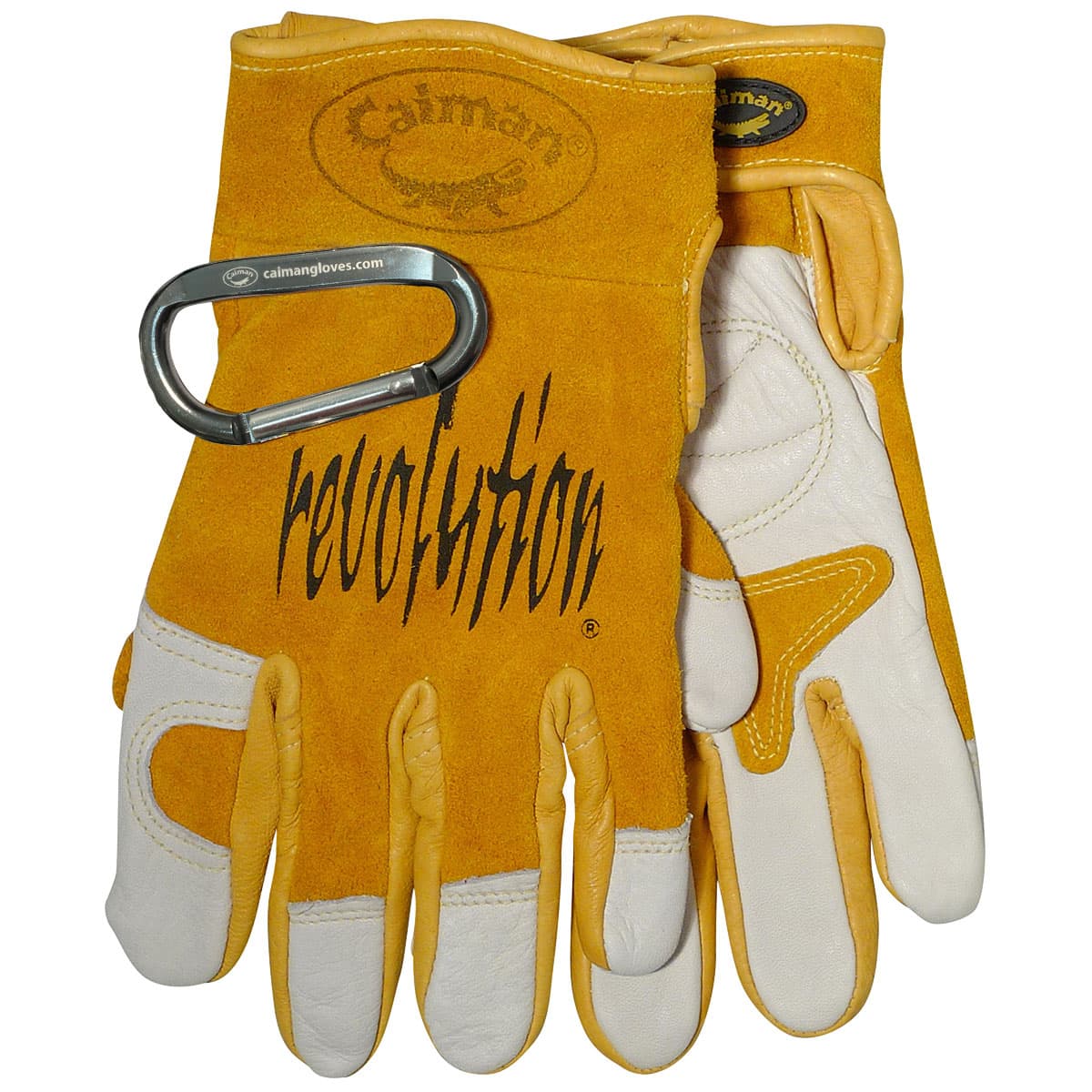 Caiman Premium Cow Grain TIG/MIG Welder's Gloves with Split Cowhide Back - Hook & Loop Closure (1828)