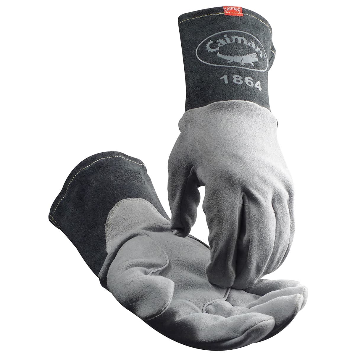 Caiman Premium Split Deerskin TIG Welder's Glove with a 4 inch Gray Extended Cuff (1864)