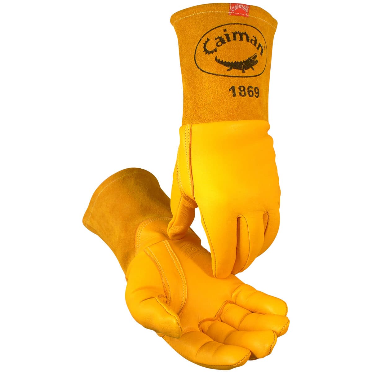 Caiman Premium Top Grain Goatskin MIG Welder's Glove with DuPont Kevlar Stitching - Unlined (1869)