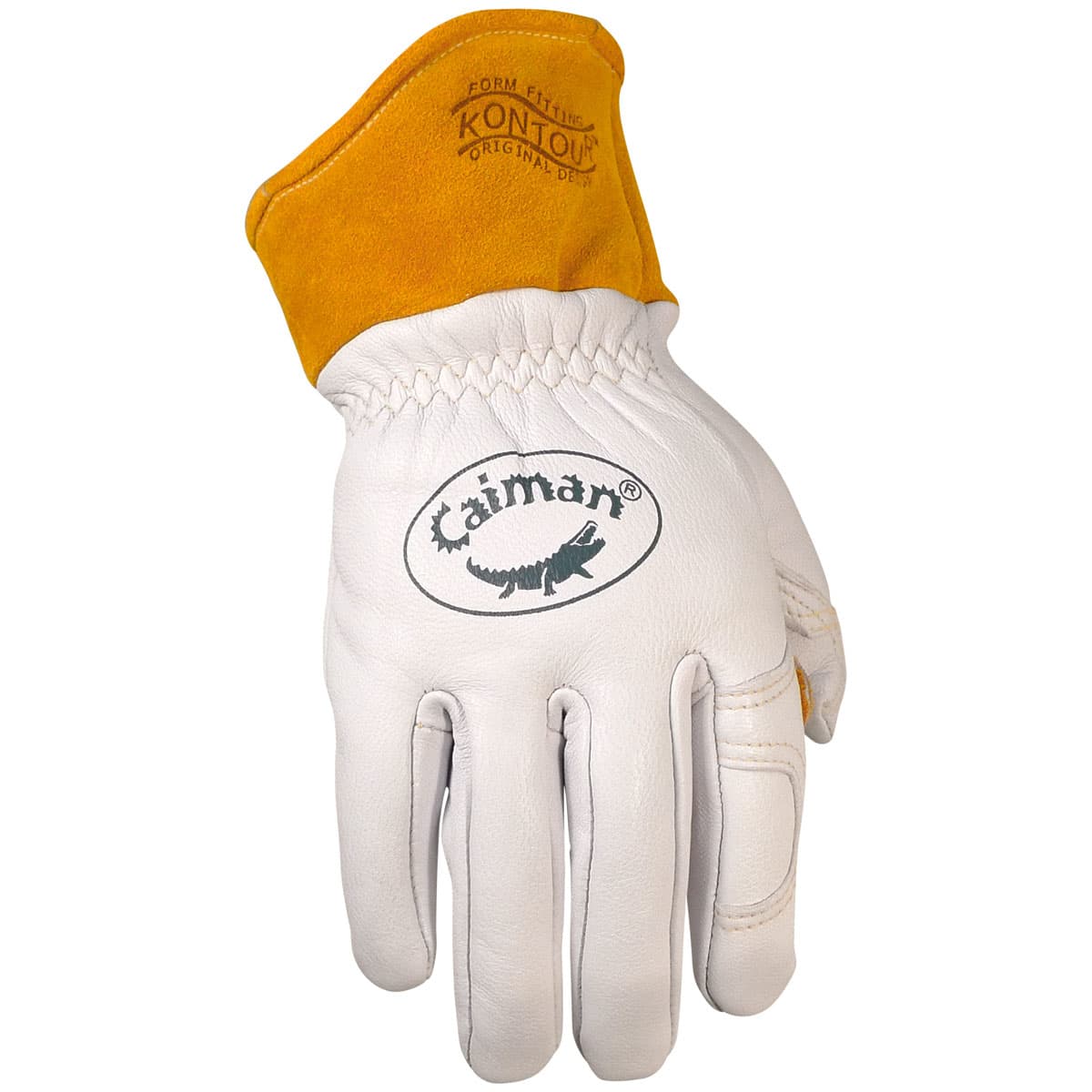 Caiman Premium Goat Grain TIG/MIG Welder's Glove with Wool Insulated Back - Scalloped Cuff (1871)_2