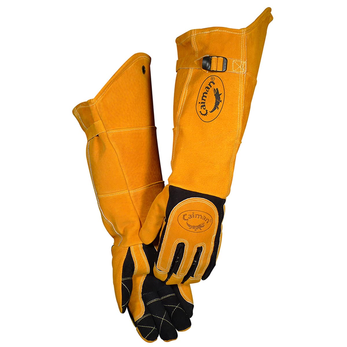 Caiman Premium Split Deerskin MIG/Stick Welder's Glove with Fleece/Foam Insulation - 21 inch Length (1878)_1