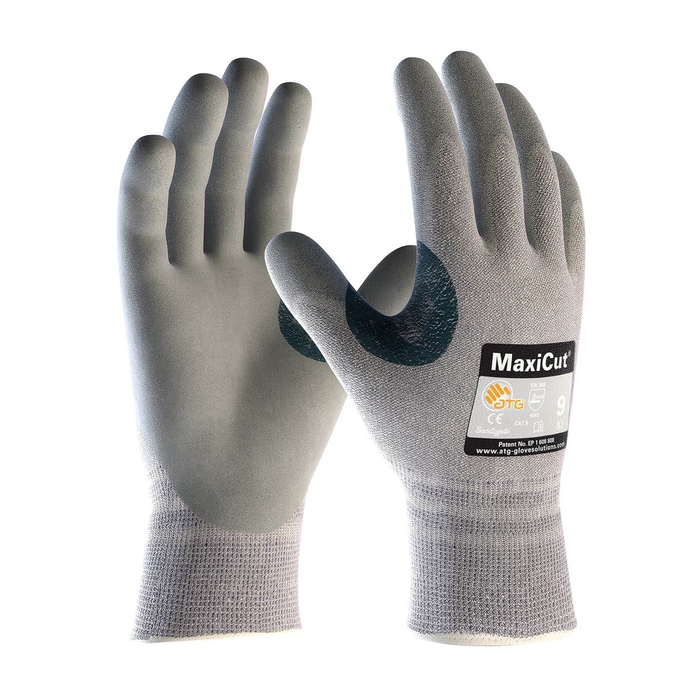 Maxicut Gray Dyneema/Eng Yrn Shell, Gray Nitrile Microfoam Grip, A4