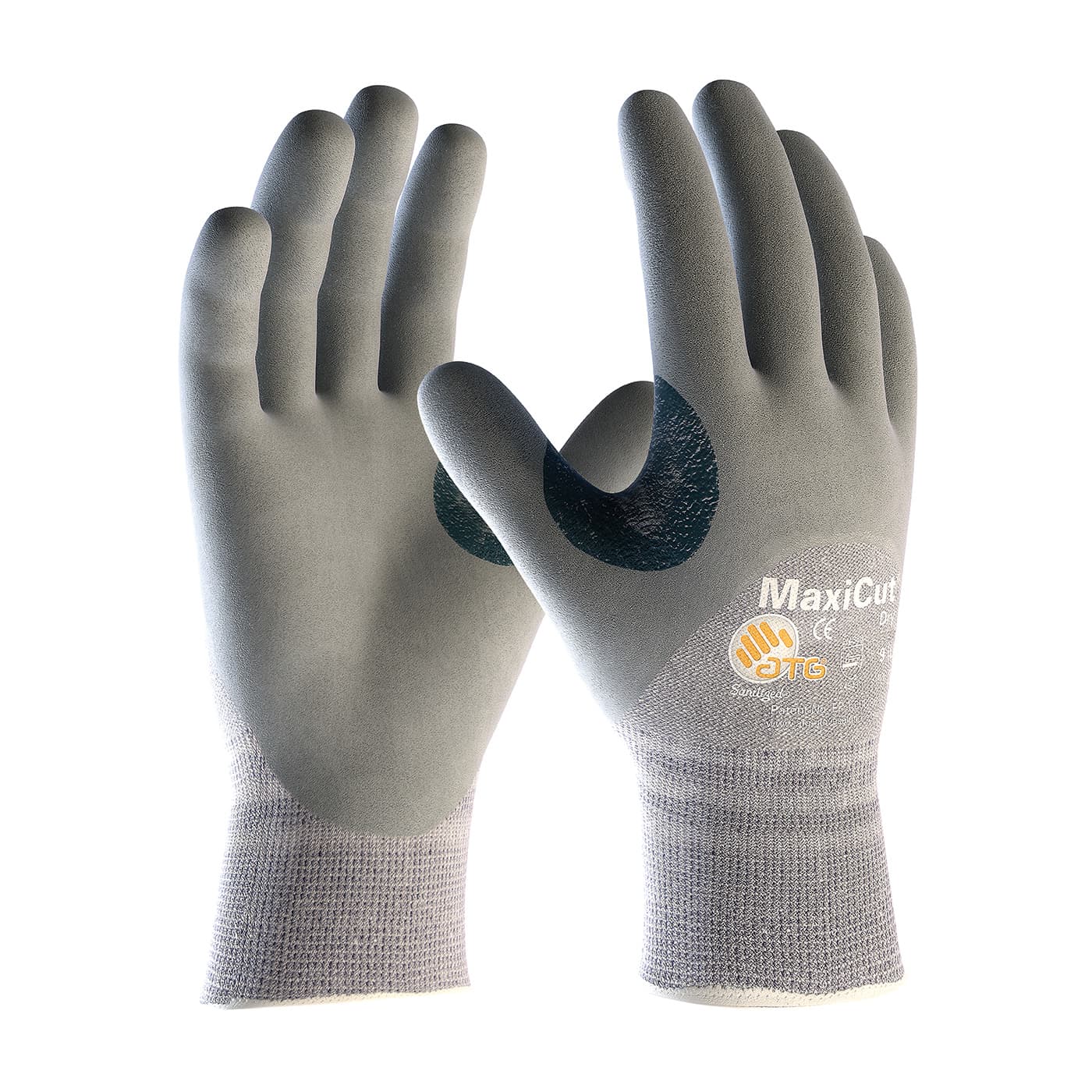 MaxiCut Dry Seamless Knit Dyneema / Engineered Yarns Glove with Nitrile Coated Foam Grip on Palm, Fingers & Knuckles (19-D475)