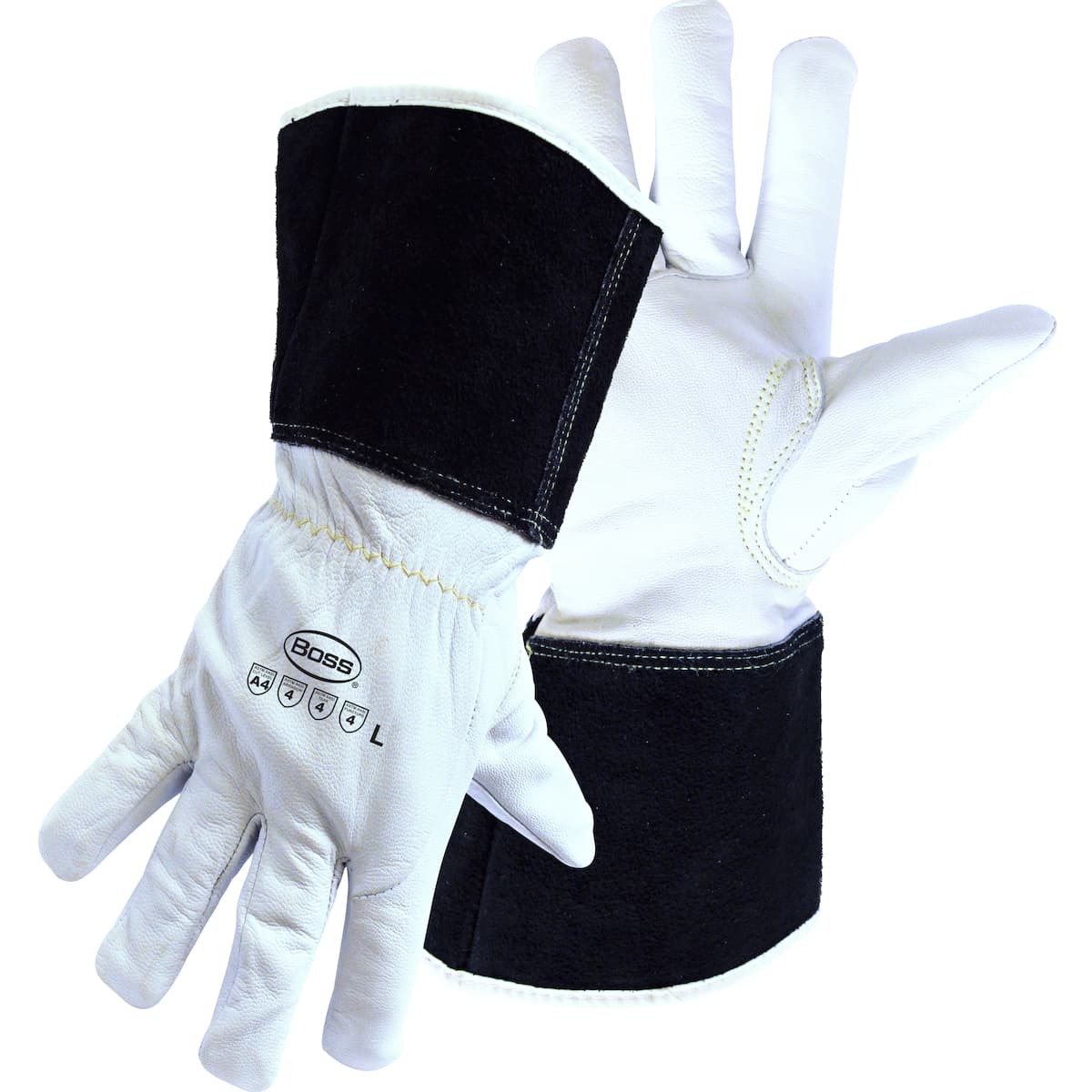 Boss Premium Grade Top Grain Goatskin Leather Drivers Glove with Aramid Blended Lining - Gauntlet Cuff (1JL4061CG)