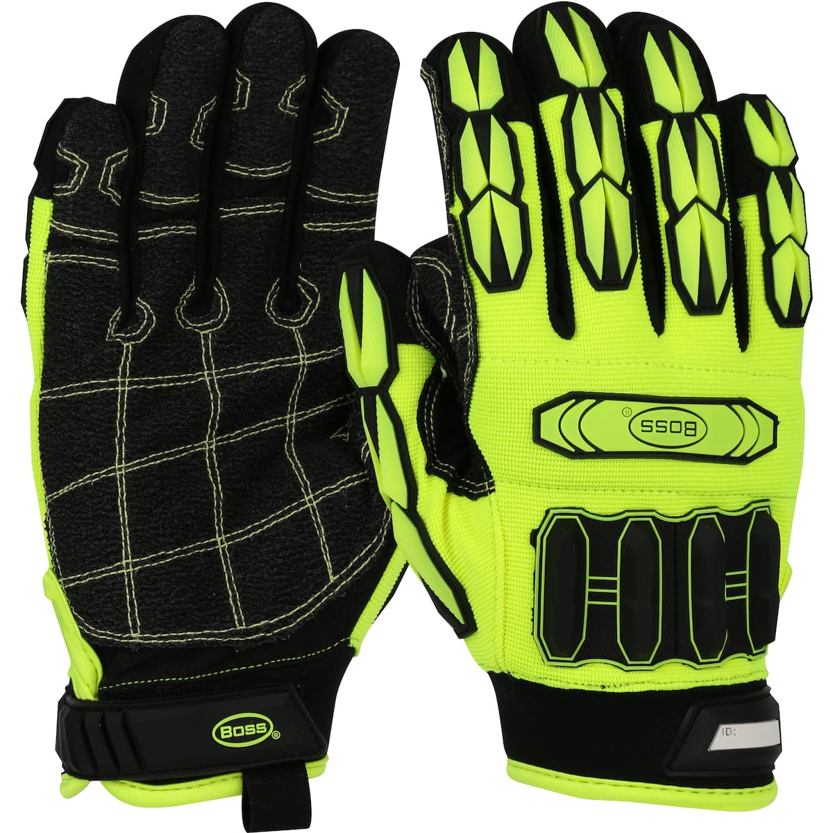 Boss Synthetic Leather Palm with Fabric Back and TPR Impact Protection - Adjustable Wrist (1JM750AW)