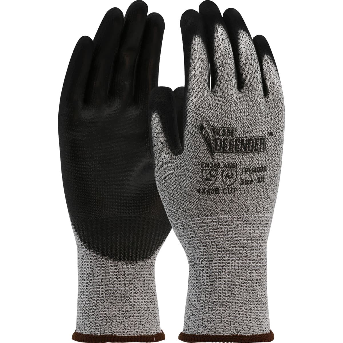 Blade Defender Seamless Knit Polykor Blended Glove with Polyurethane Coated Flat Grip on Palm & Fingers (1PU4000)