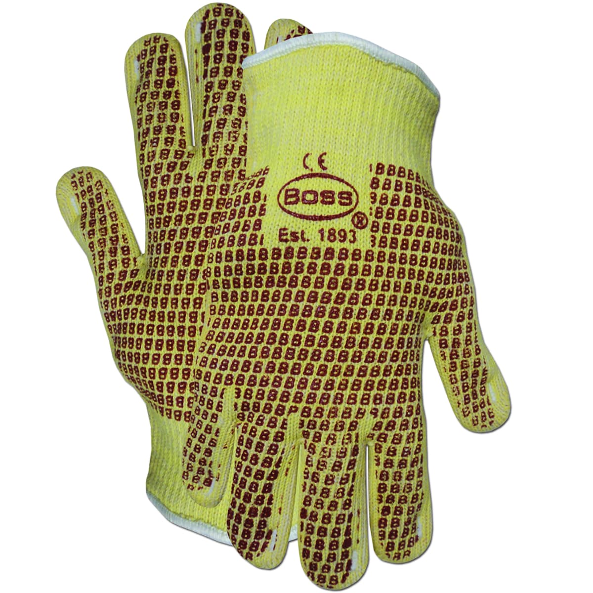 Boss Aramid / Cotton Seamless Knit Hot Mill Glove with Cotton Liner and Double-Sided Nitrile Coating - Knitwrist (1TN4100KB)