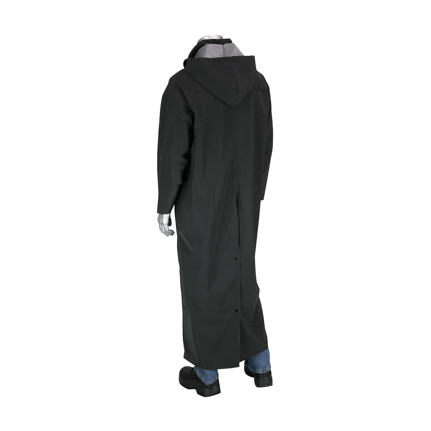 Premium 60 inch Duster Raincoat - 0.35 mm, Black (201-322)