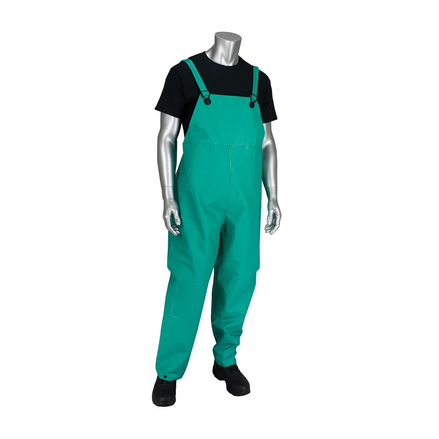 Treated PVC Bib Overalls - 0.42 mm, Green (205-420B)