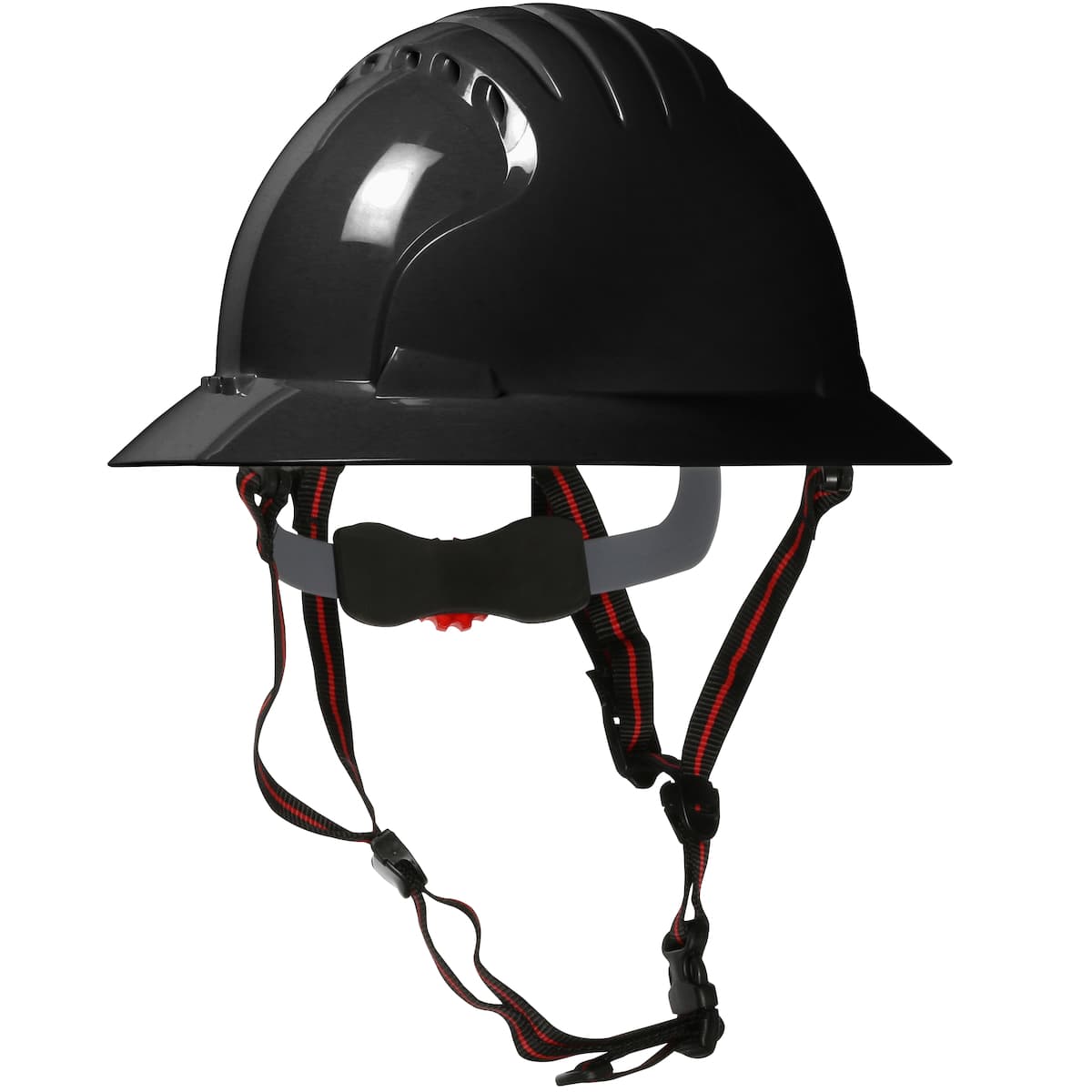 EVO 6161 Ascend Vented, Full Brim Safety Helmet with HDPE Shell, 4-Point Chinstrap, 6-Point Suspension and Wheel Ratchet Adjustment (280-EV6161V-CH)