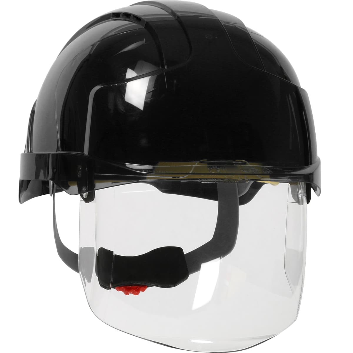 EVO VISTAshield Type I, Vented Industrial Safety Helmet with Lightweight ABS Shell, Integrated ANSI Z87.1 Faceshield, 6-Point Polyester Suspension and Wheel Ratchet Adjustment (280-EVSV)