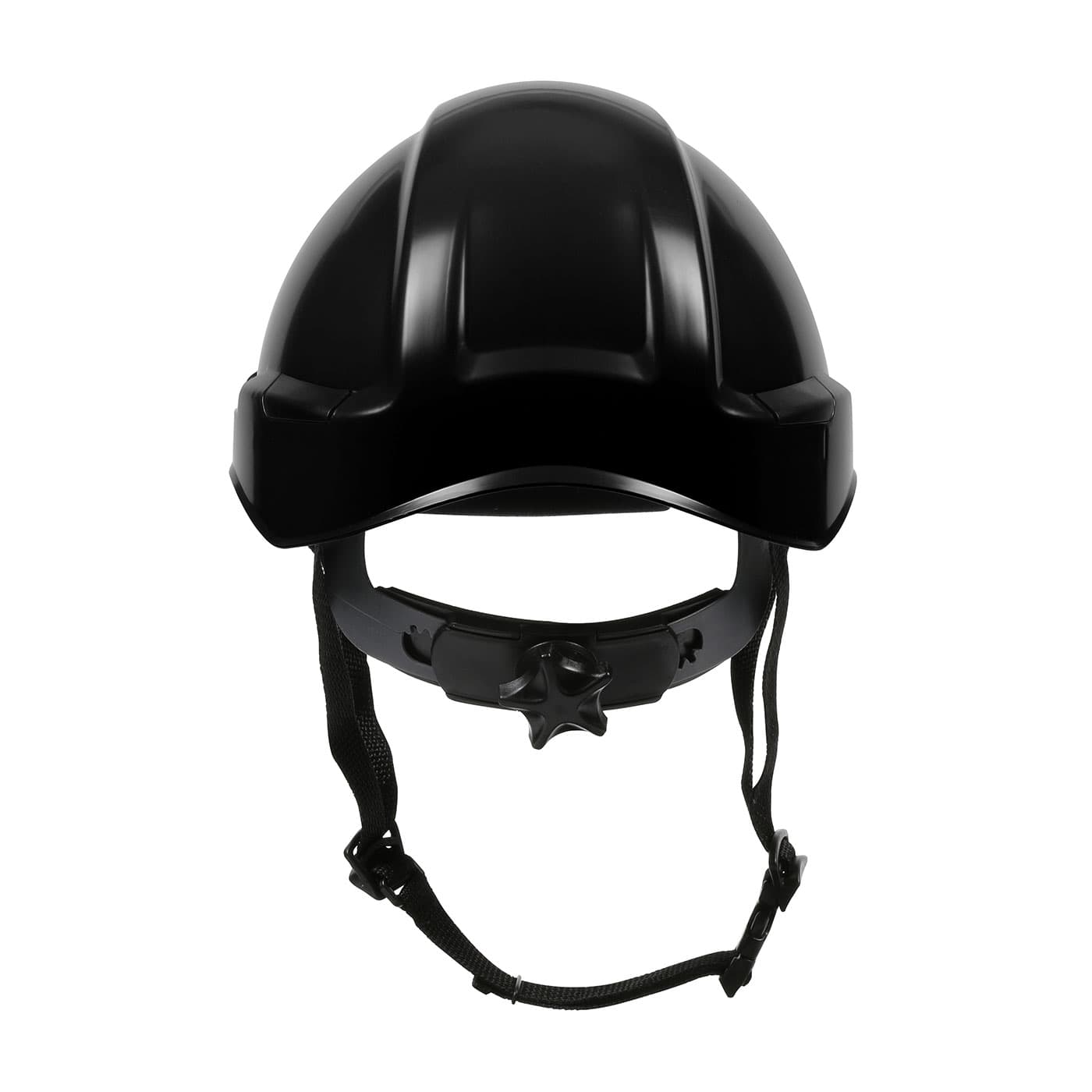 Rocky Industrial Climbing Helmet with Polycarbonate / ABS Shell, Hi-Density Foam Impact Liner, Nylon Suspension, Wheel Ratchet Adjustment and 4-Point Chin Strap (280-HP142R)