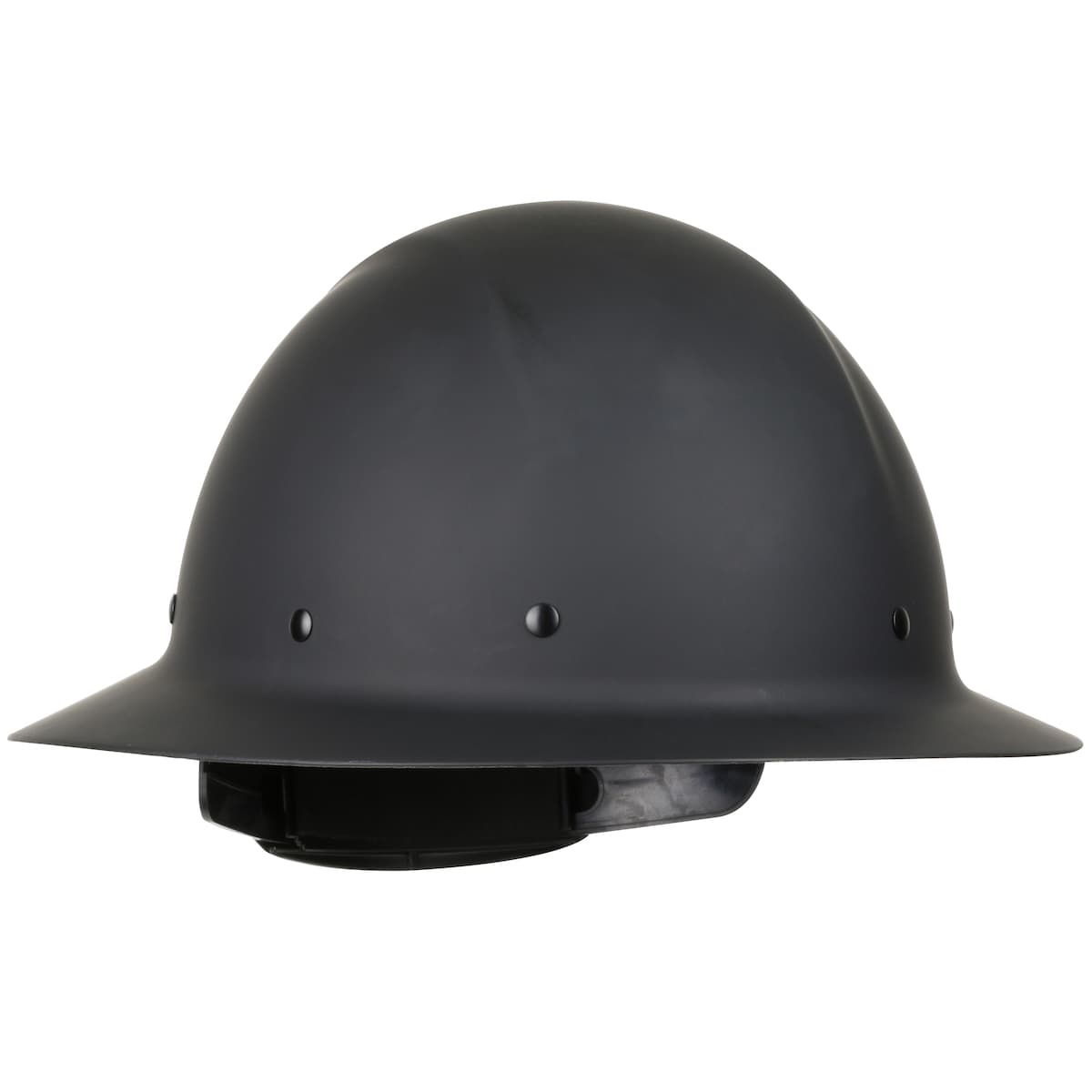 Wolfjaw Full Brim Smooth Dome Hard Hat with Fiberglass Resin Shell, 8-Point Riveted Textile Suspension and Wheel-Ratchet Adjustment (280-HP1481R)_1