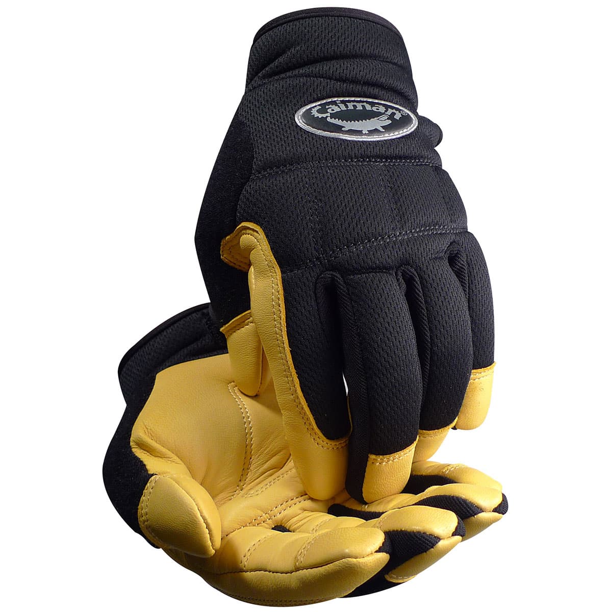 Caiman MAG Multi-Activity Glove with Sheep Grain Leather Palm and Black Spandex Back (2907)