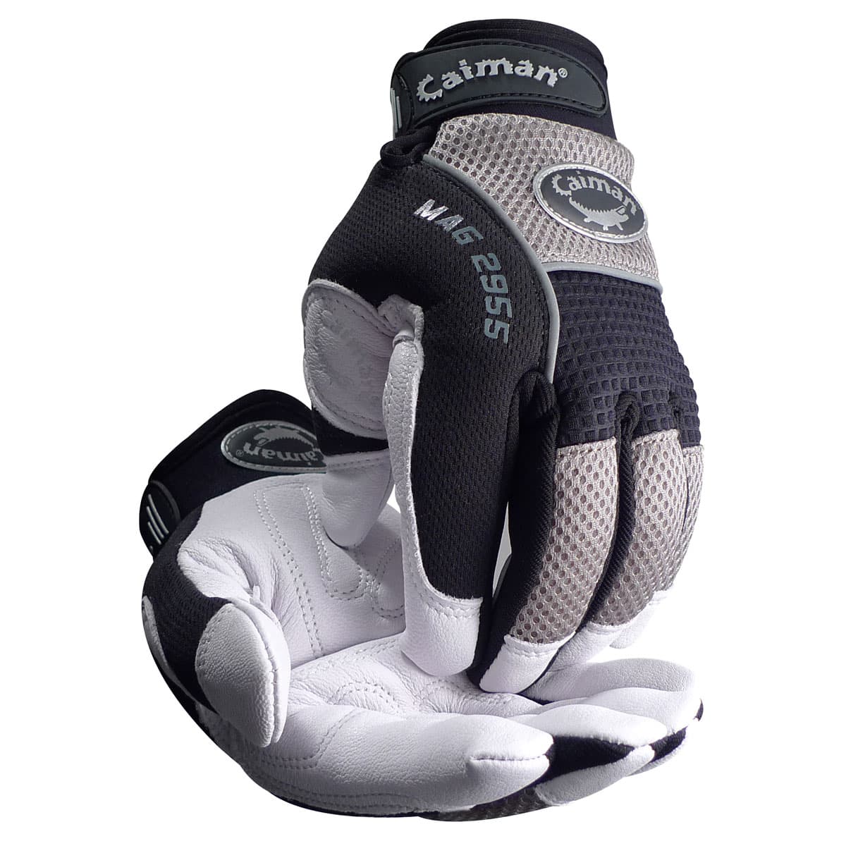 Caiman® MAG™ Multi-Activity Glove with Padded Goat Grain Leather Palm and Gray AirMesh™ Back (2955)