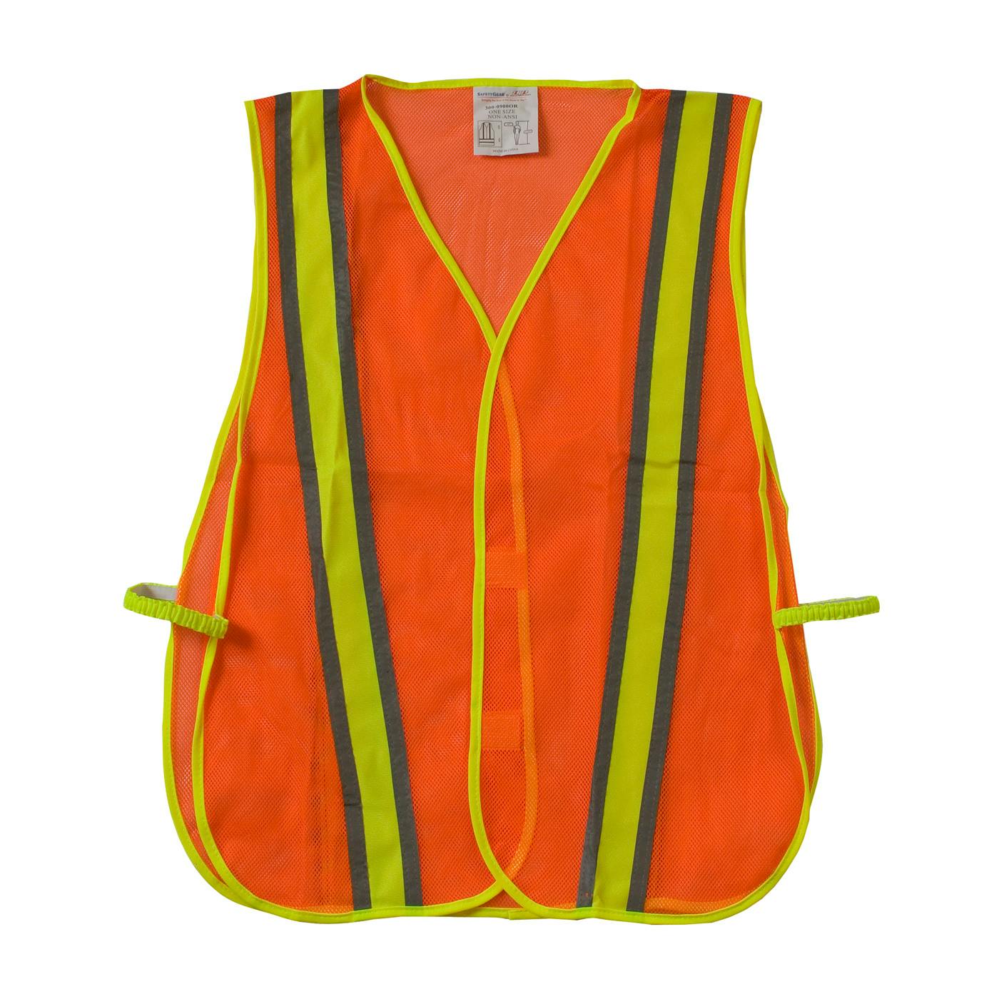 Non-ANSI Two-Tone Mesh Safety Vest, Hi-Vis Orange (300-0900)