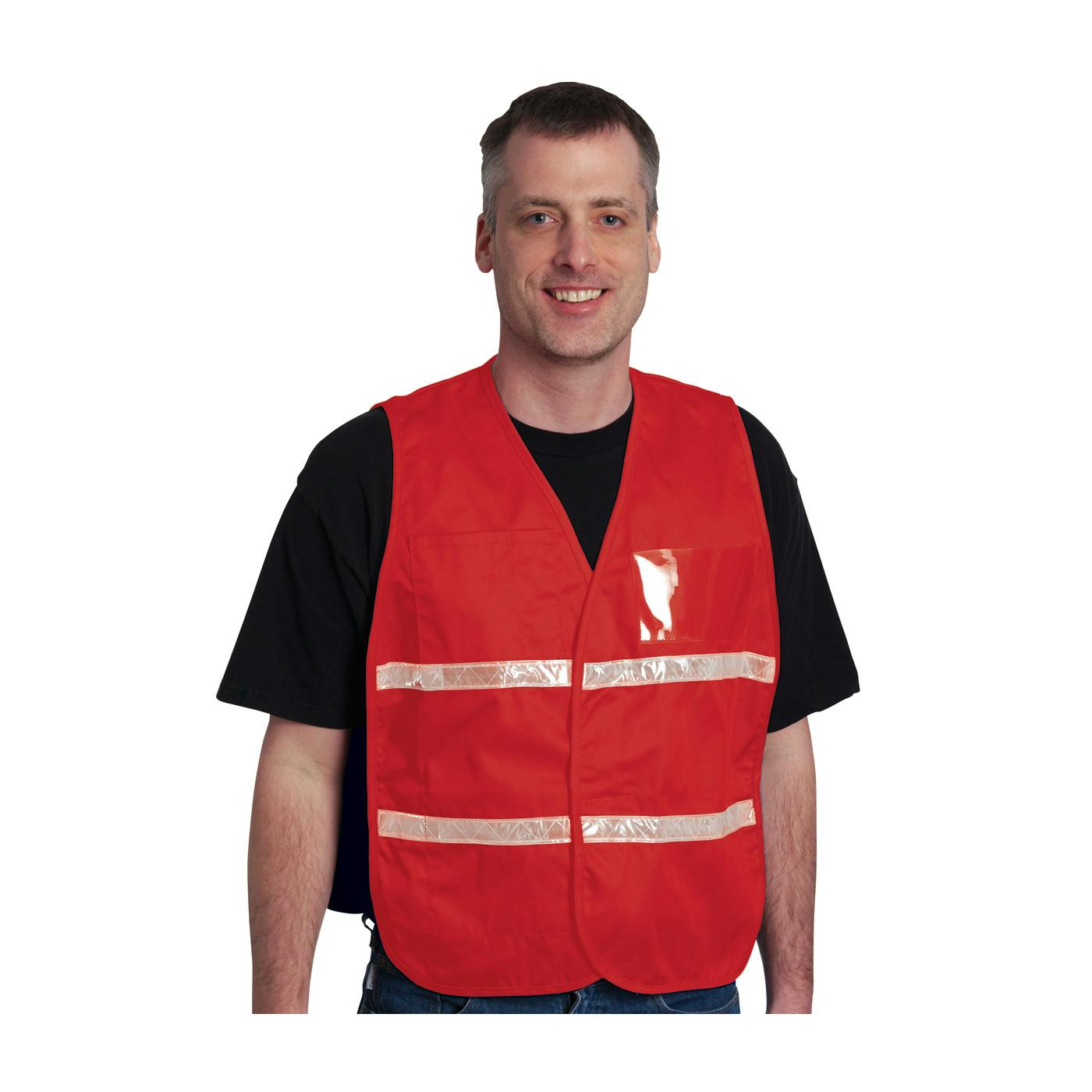 Non-ANSI Incident Command Vest - 100% Polyester, Red (300-1508)