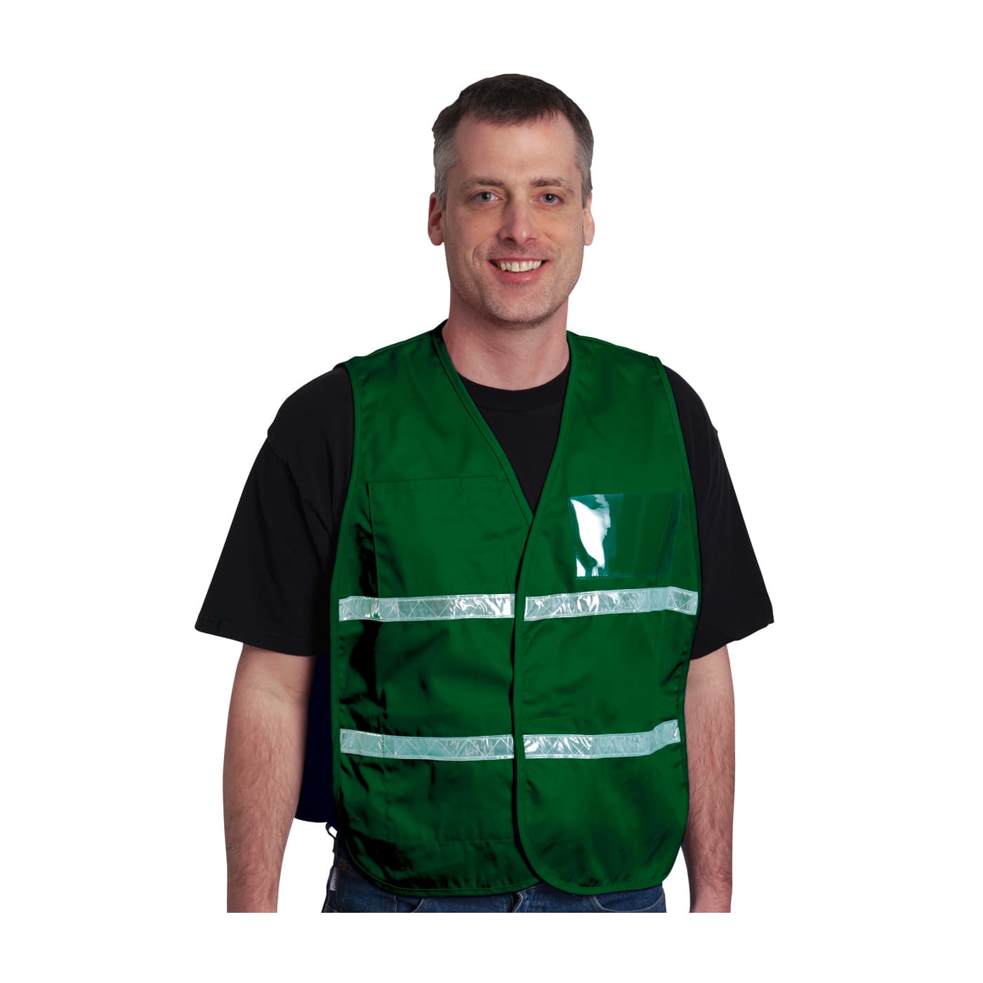 Non-ANSI Incident Command Vest - Cotton/Polyester Blend, Green (300-2505)_2
