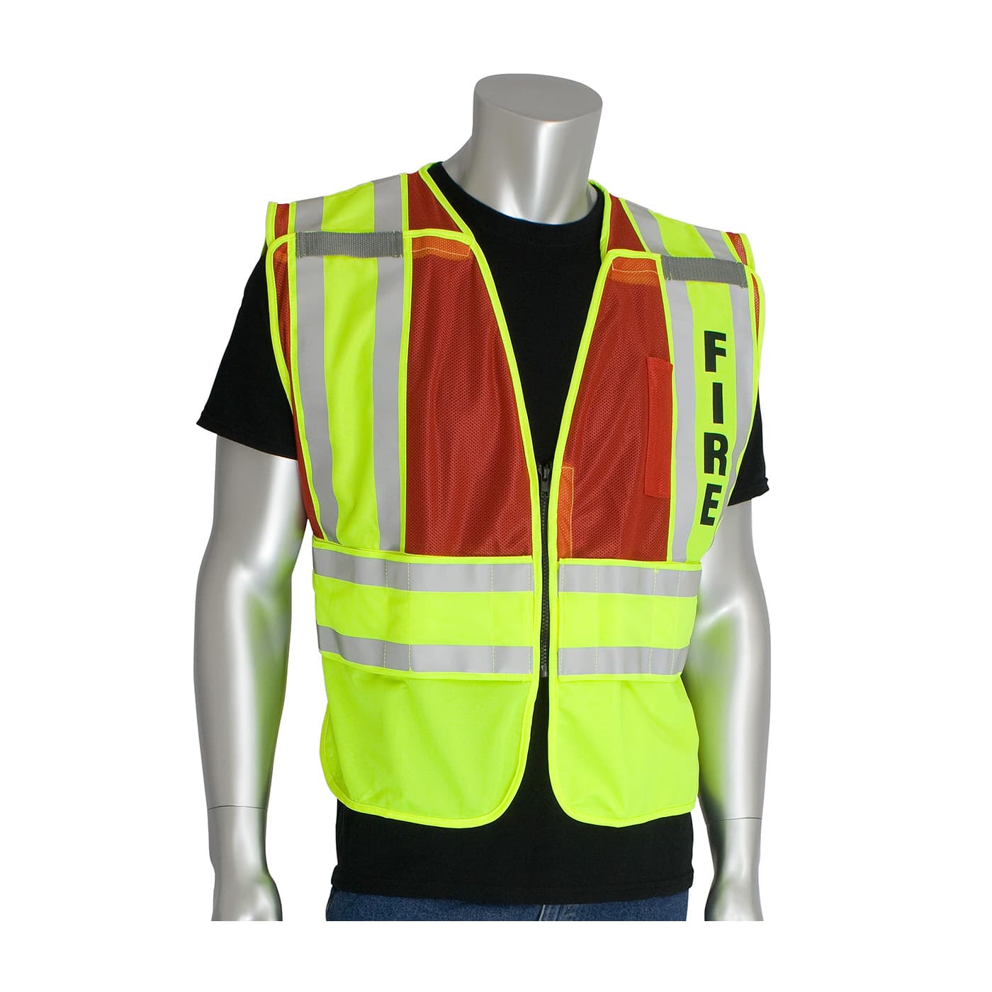 ANSI Type P Class 2 Public Safety Vest - FIRE Logo, Red (302-PSV-RED)_1