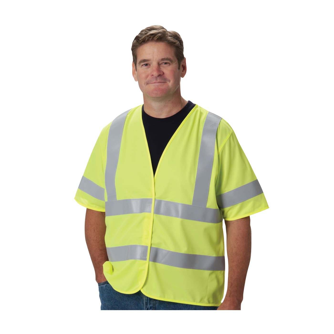 ANSI Type R Class 3 FR Treated Solid Vest, Hi-Vis Yellow (305-HSSVFR)_4