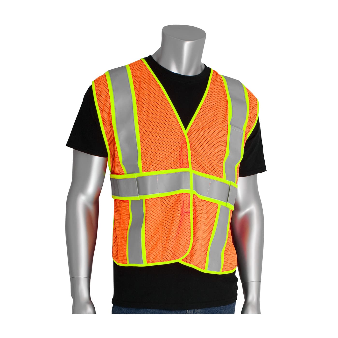 ANSI Type R Class 2 Two-Tone Expandable FR Treated Mesh Vest, Hi-Vis (305-USV5FR)