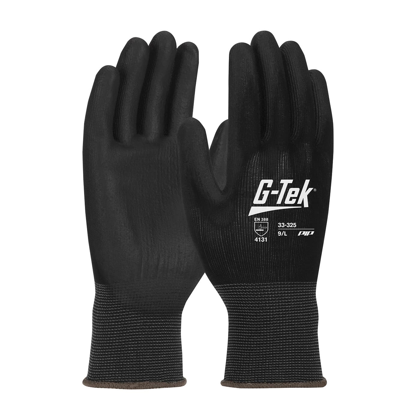G-Tek, Heavyweight 13G Black Nylon Shell, Extra Thick Black Pu Coating