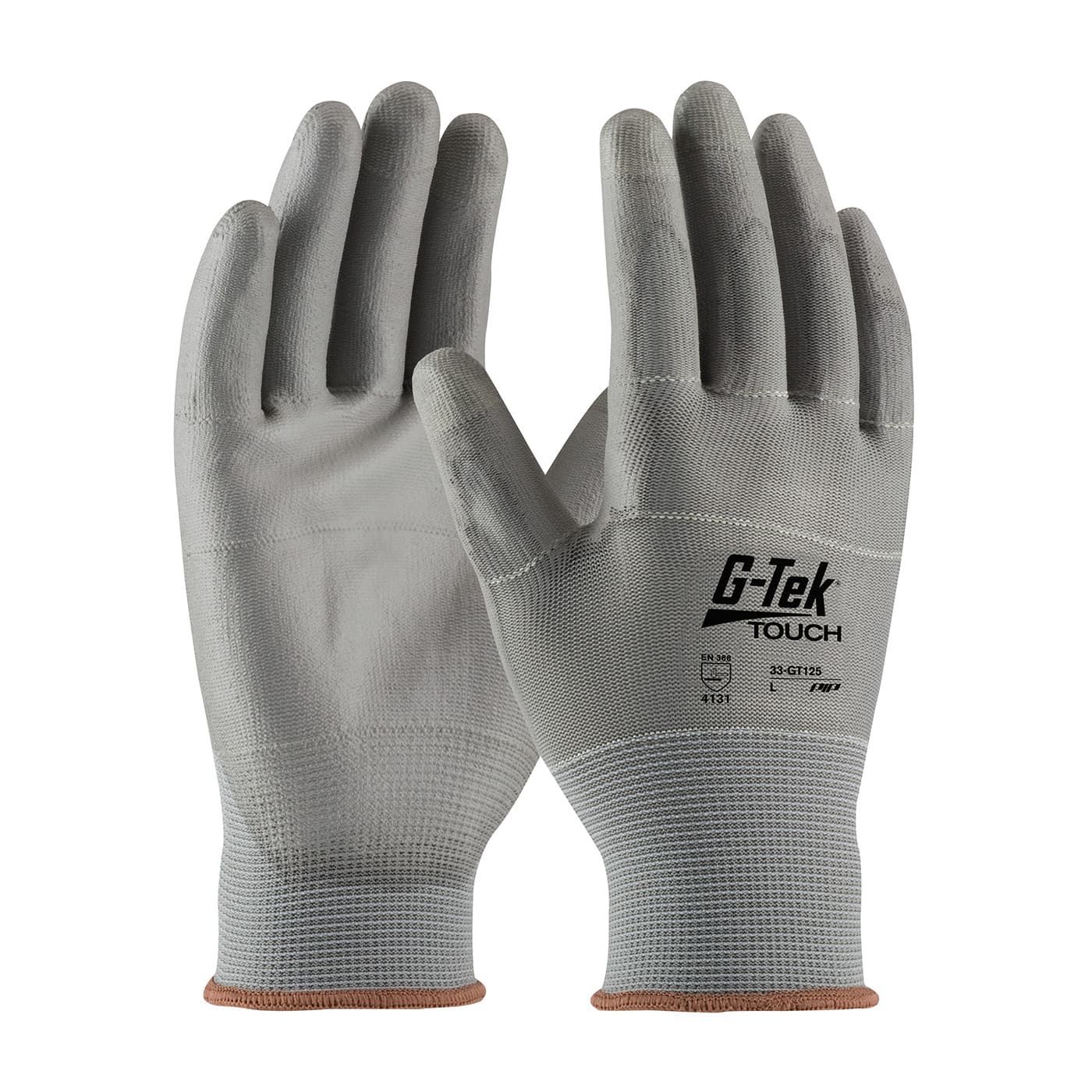 G-Tek Touch, 13G Gray Nylon/Poly Shell, Gray Pu Coated, Touchscreen