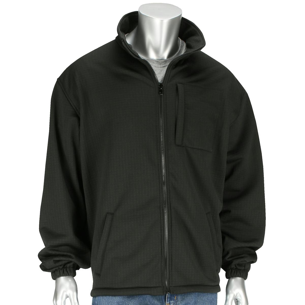 3-in-1 Type O Class 1 Ripstop Two-Tone Jacket with Removable Grid Fleece Inner Jacket, Black (331-1772)