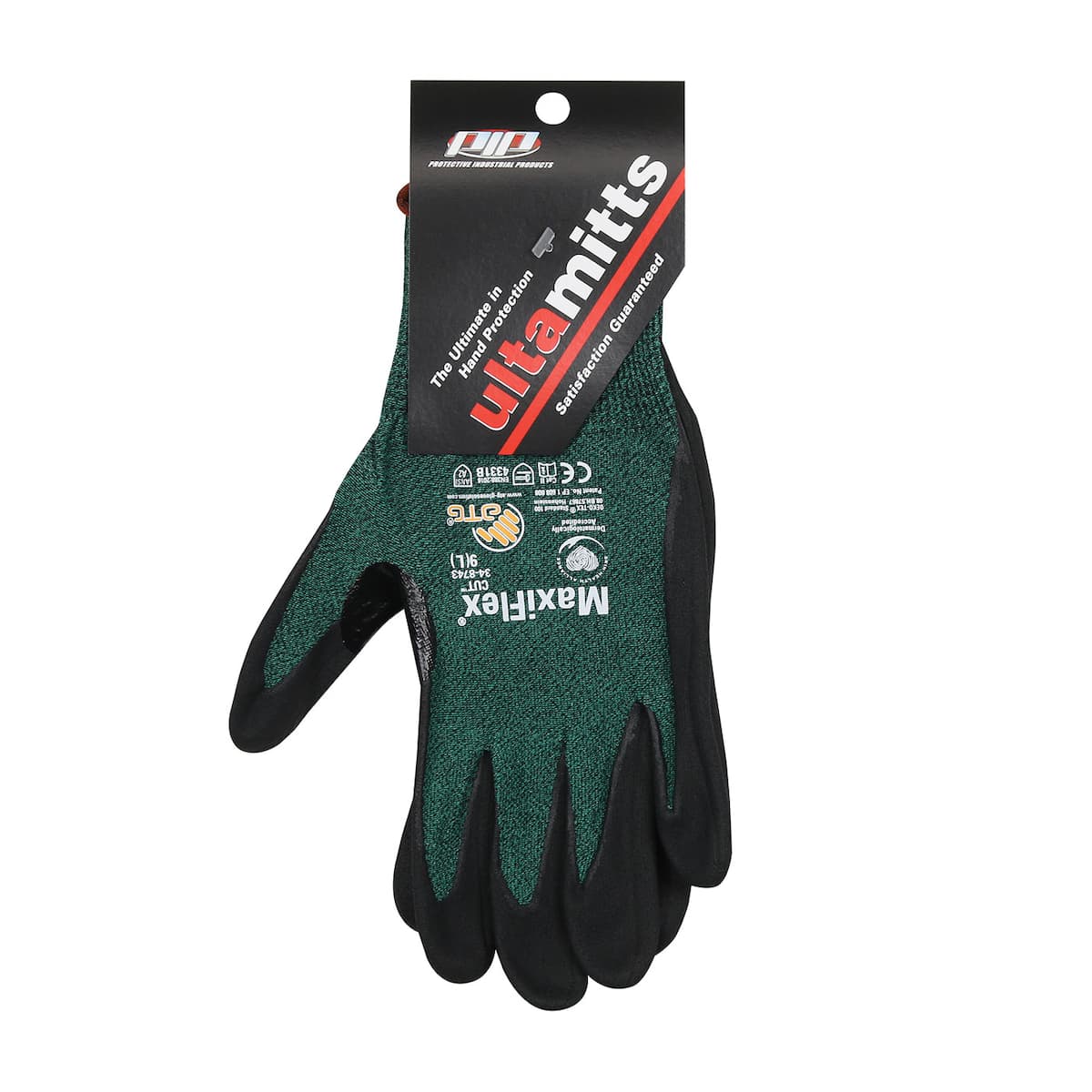 MaxiFlex Cut Seamless Knit Engineered Yarn Glove with Premium Nitrile Coated MicroFoam Grip on Palm & Fingers - Tagged (34-8743T)