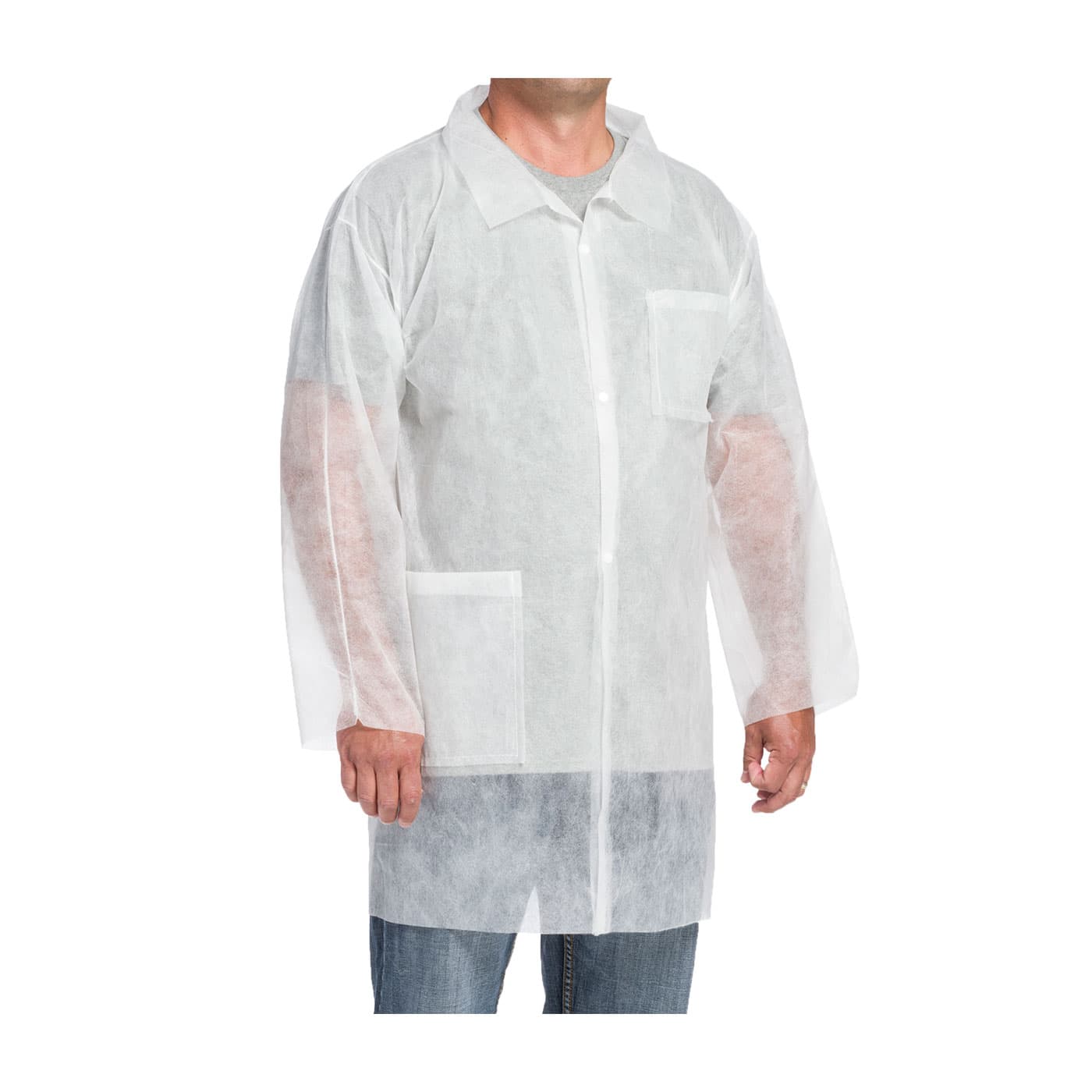 Standard Weight 20GSM SBP Lab Coat - 2 pockets, White (3514)