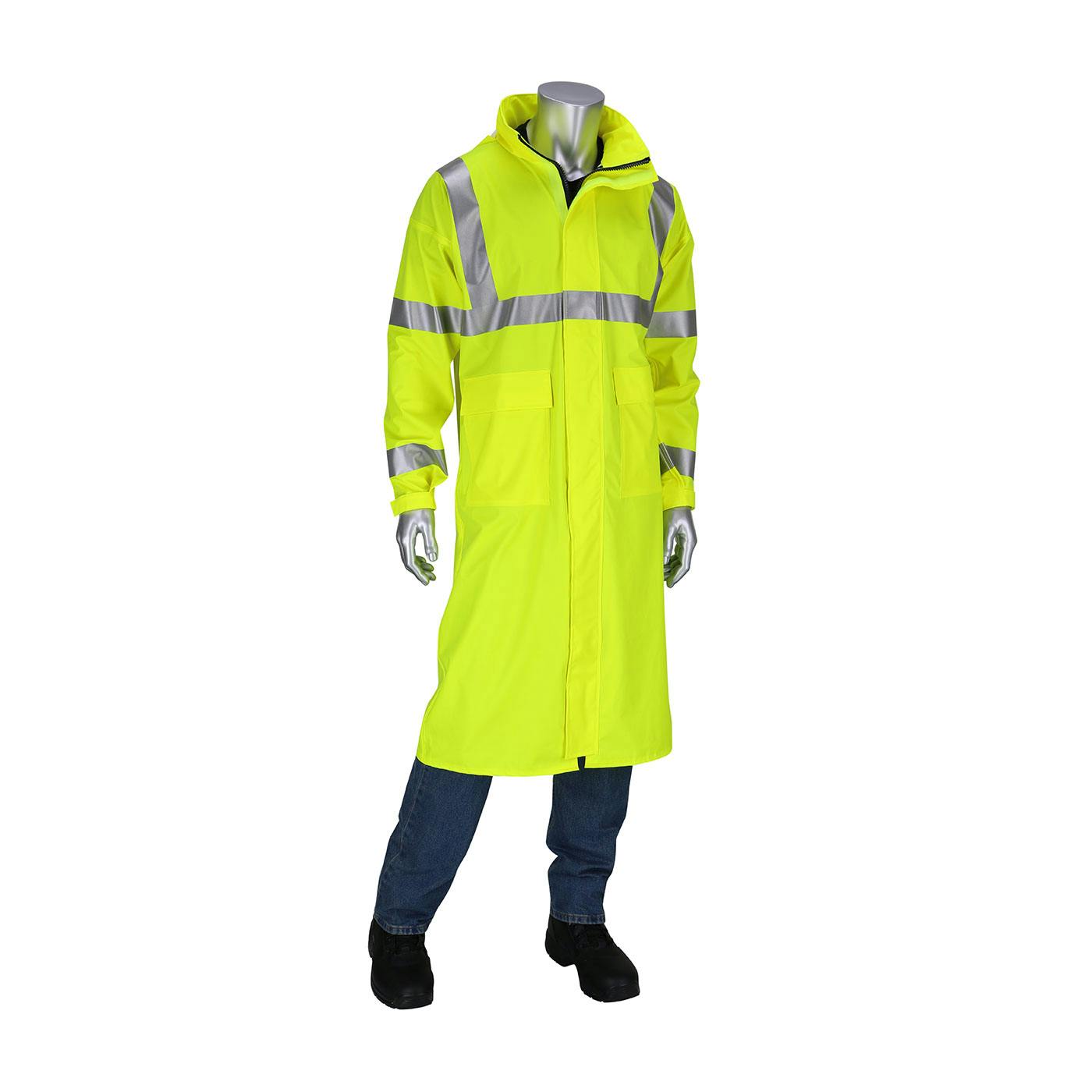 AR/FR ANSI Type R Class 3 Value All Purpose 48" Raincoat, Hi-Vis Yellow (355-2505AR)