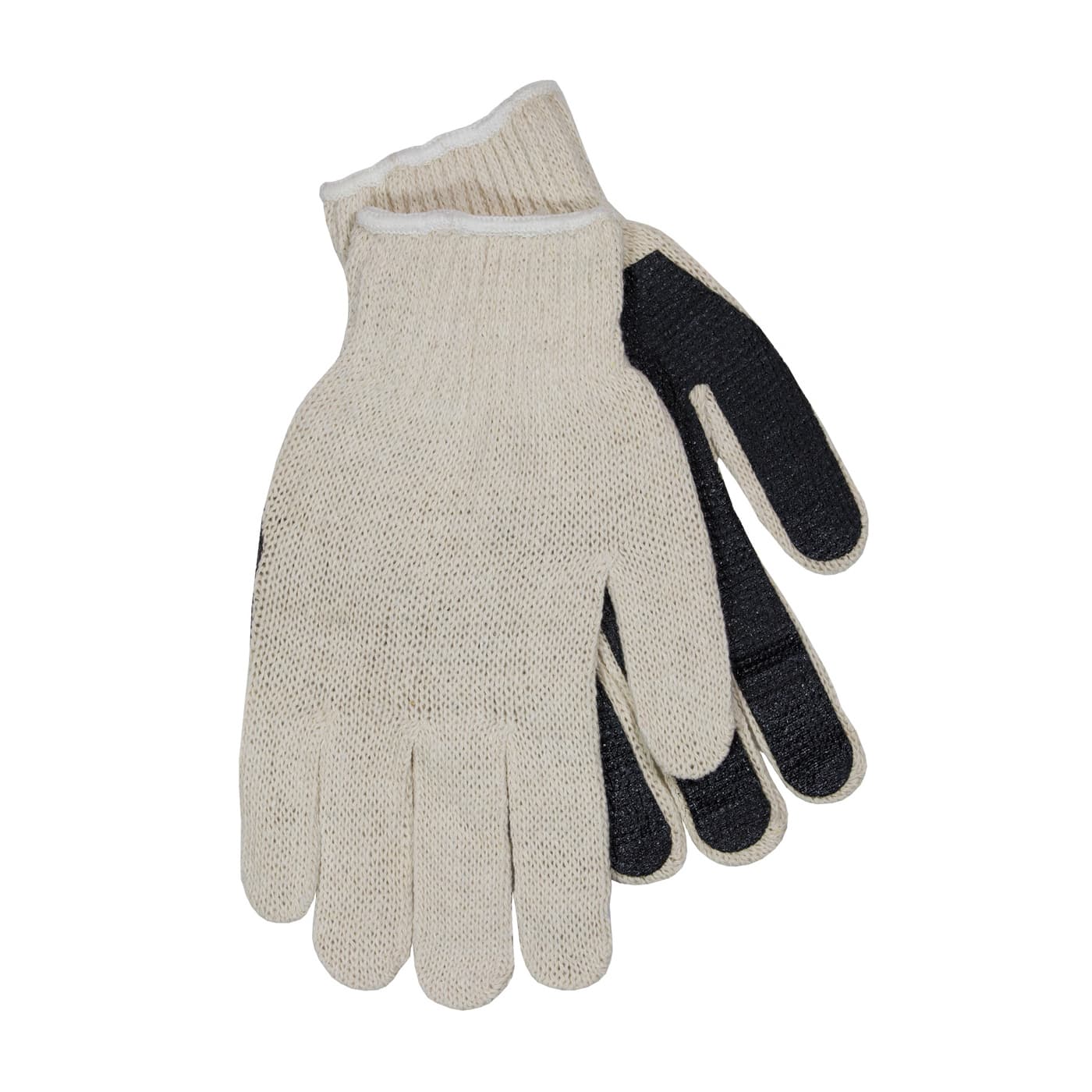 PIP Regular Weight Seamless Knit Cotton/Polyester Glove with PVC Palm Coated Grip (36-110PC-BK)